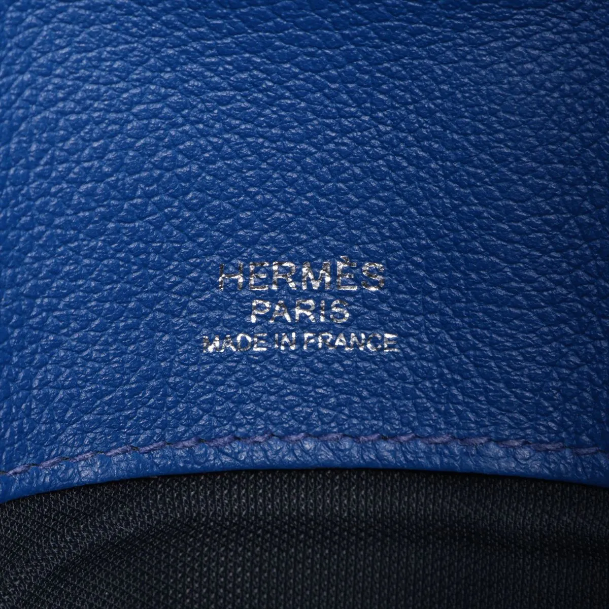 City Slide Pochette Evercolor Blue Electric x Black Matte Silver Hardware D:2019 — view 7
