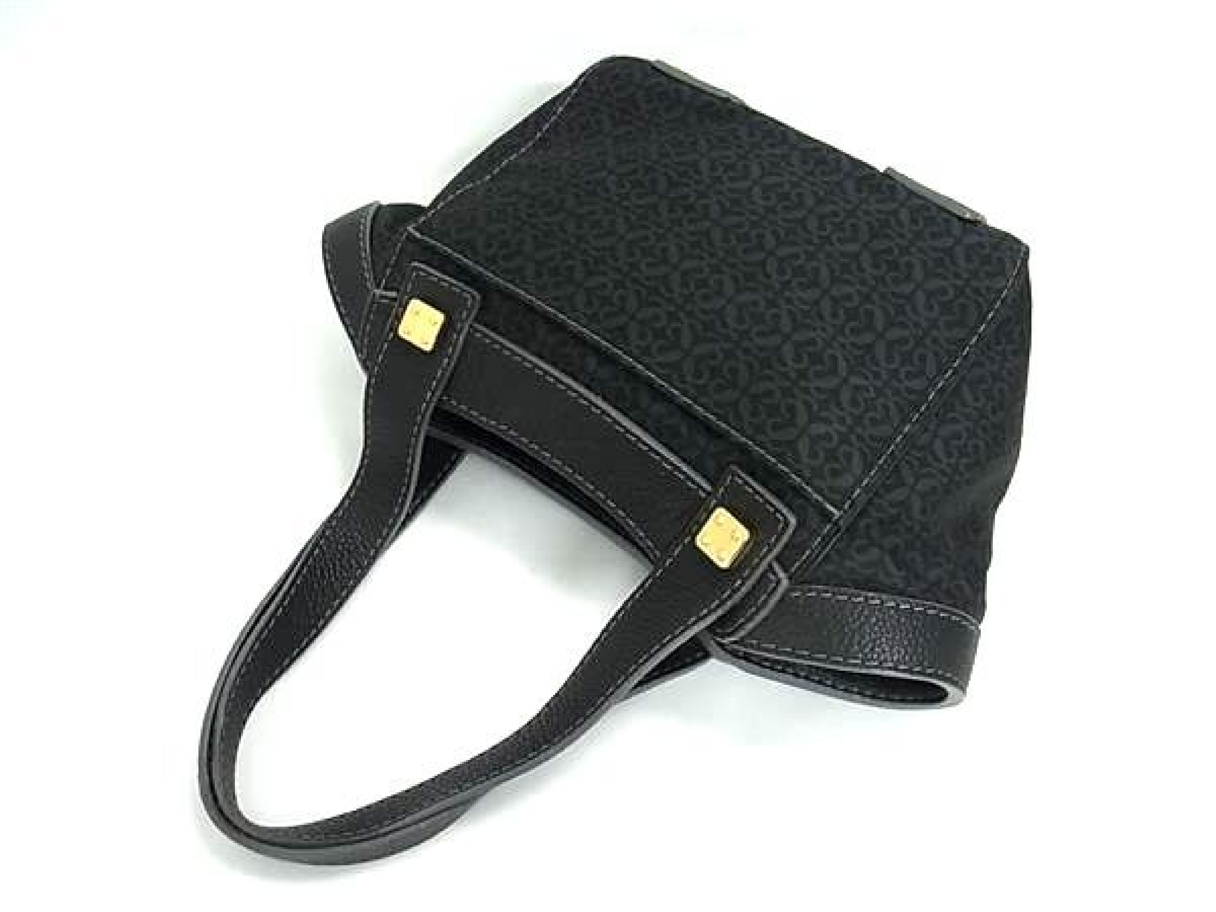 Repeat Anagram Canvas Tote Bag, Shoulder Bag for Women, Black (HB4641) — view 3