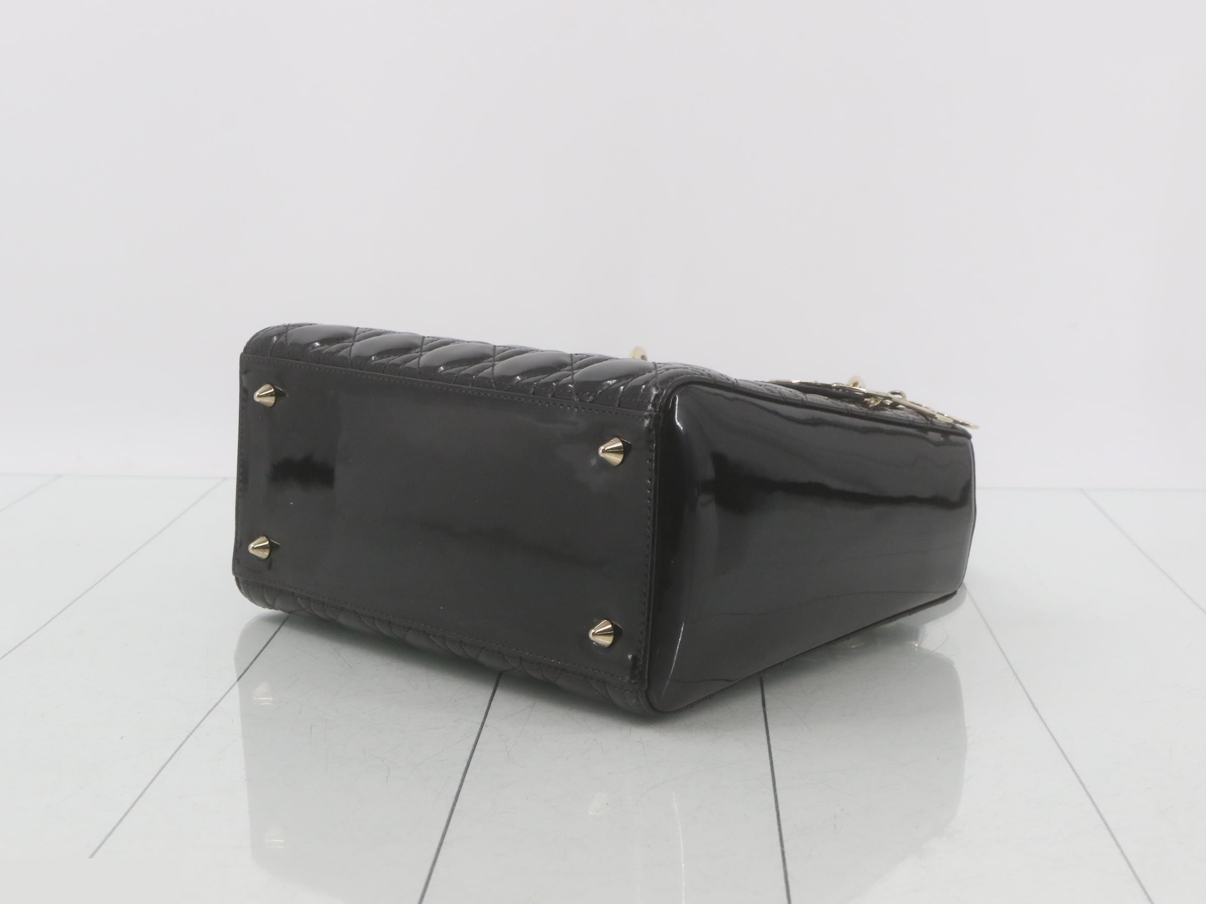 Lady Dior Black Cannage 2-Way Handbag with Strap — view 6