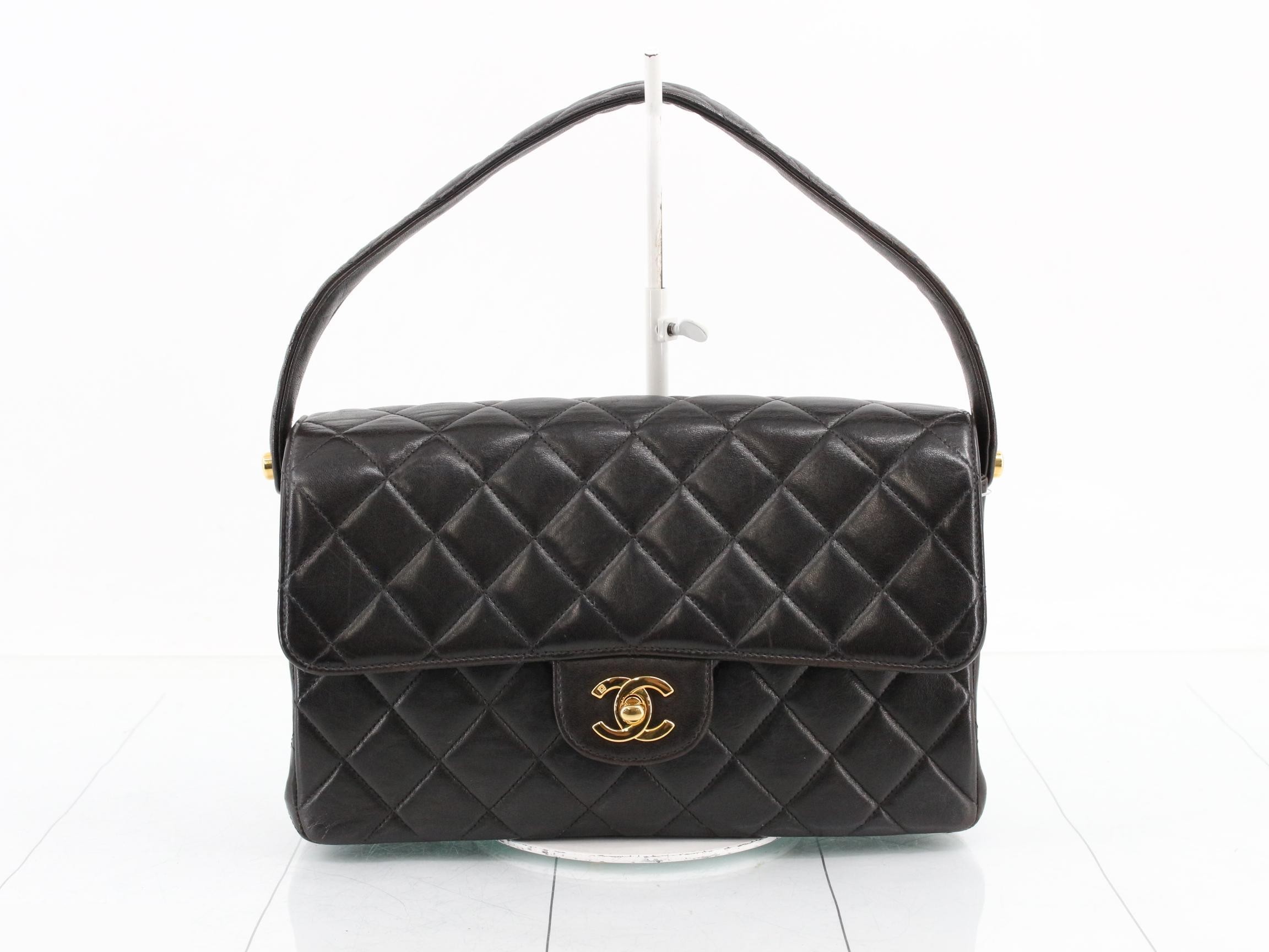 Matelassé Double Face Handbag, Black, Series 4