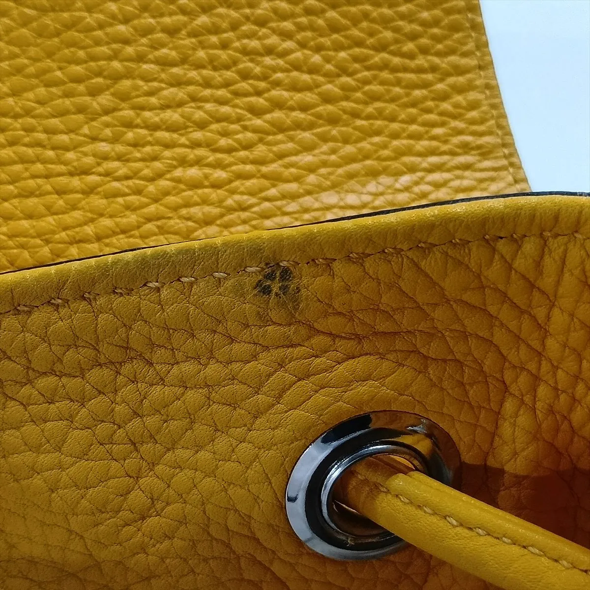Bamboo Leather Backpack/Rucksack, Yellow, 370833 — view 14