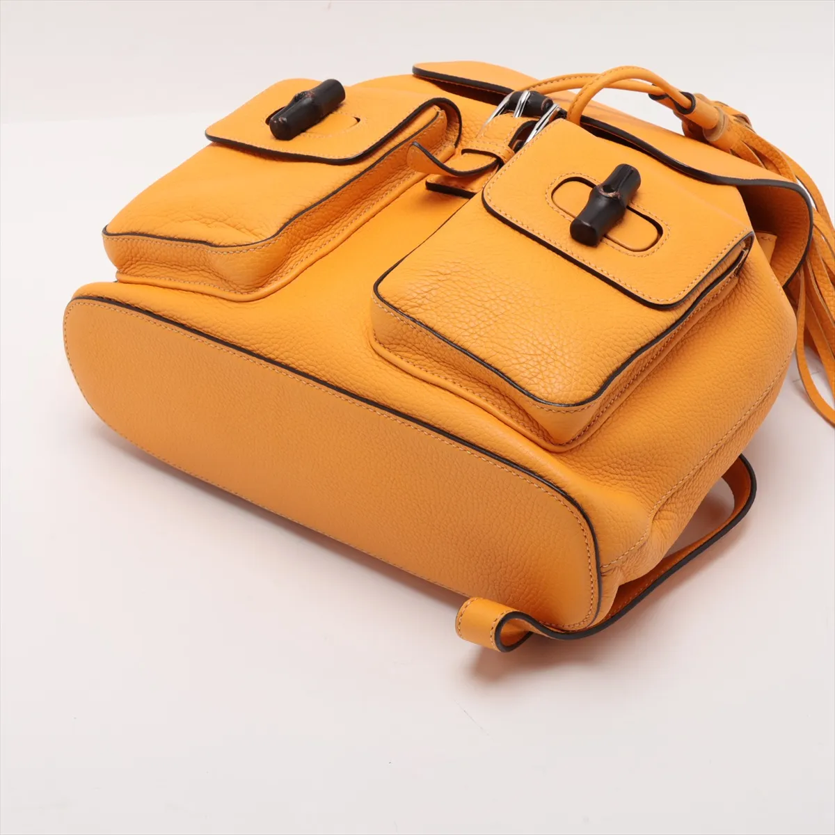 Bamboo Leather Backpack/Rucksack, Yellow, 370833 — view 3