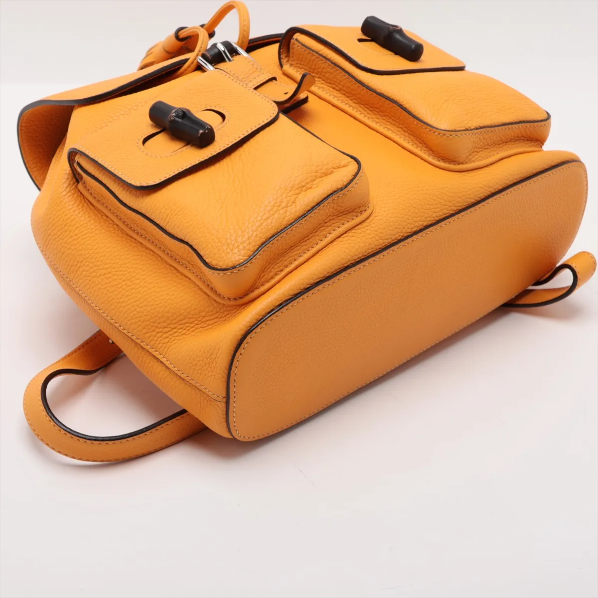 Bamboo Leather Backpack/Rucksack, Yellow, 370833 — view 4