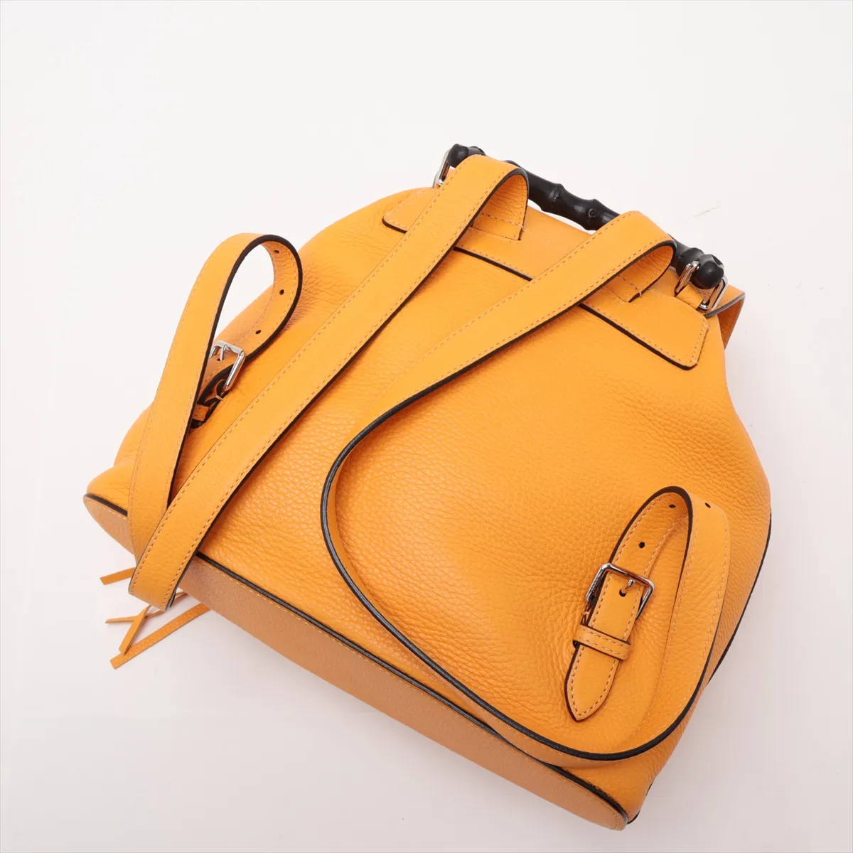 Bamboo Leather Backpack/Rucksack, Yellow, 370833 — view 5
