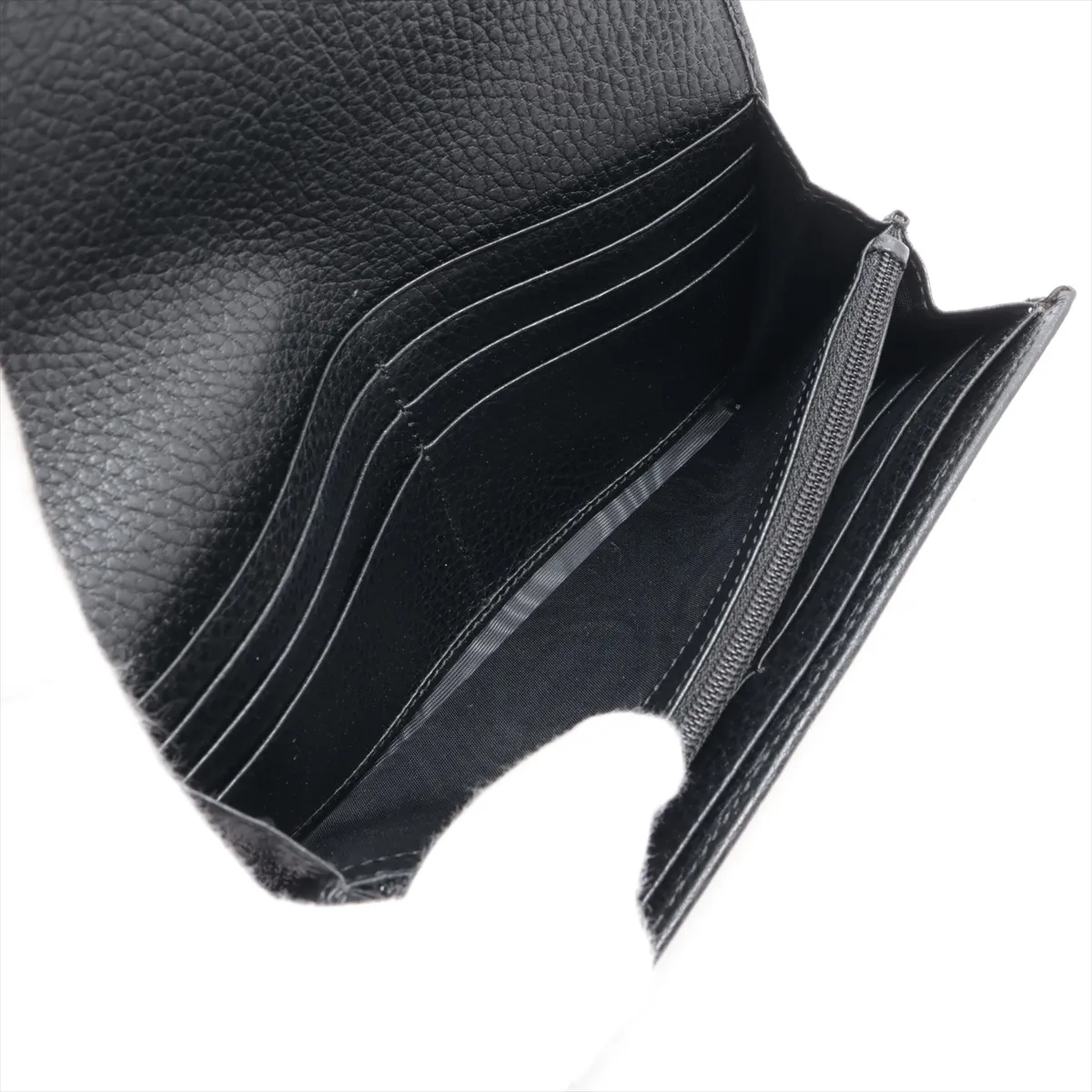 GG Marmont 456116 PVC x Leather Long Wallet, Black — view 5