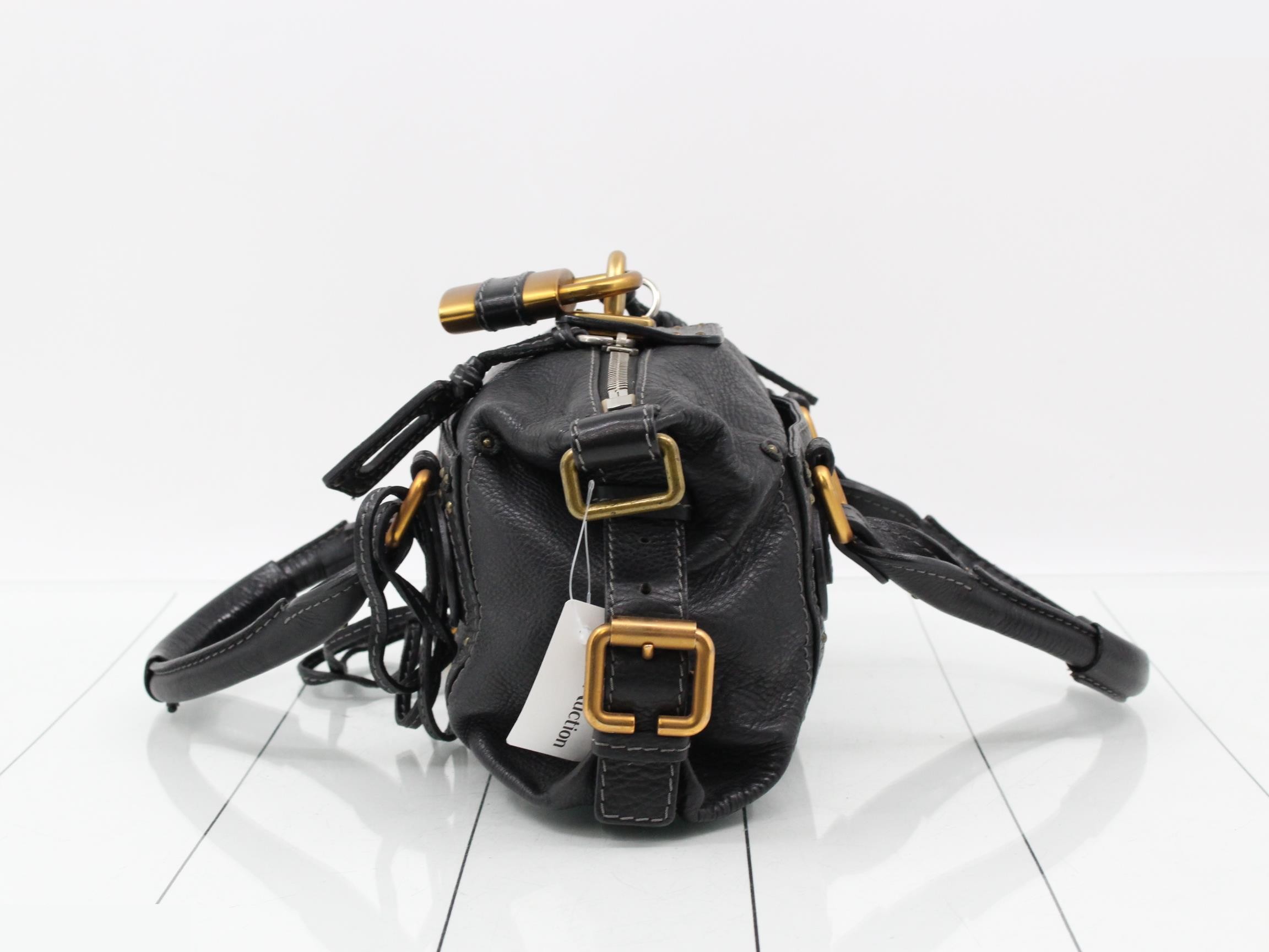 Paddington Leather Handbag, Black — view 3