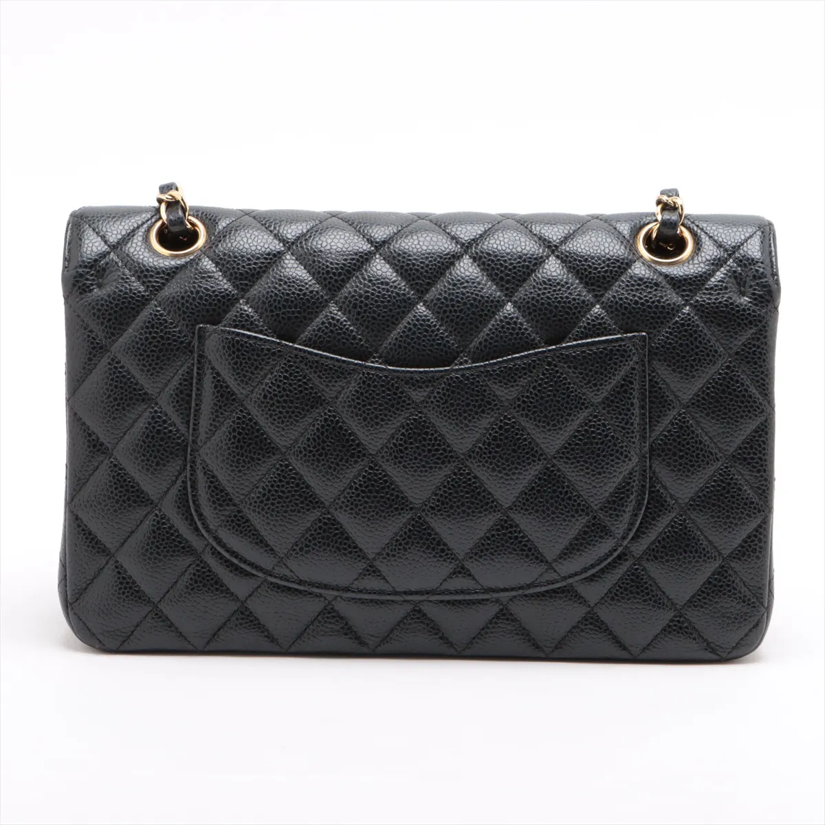 [Individually wrapped] Chanel Matelasse 25 caviar skin double flap double chain bag black gold hardware 23652659 23rd series A01112 — view 2