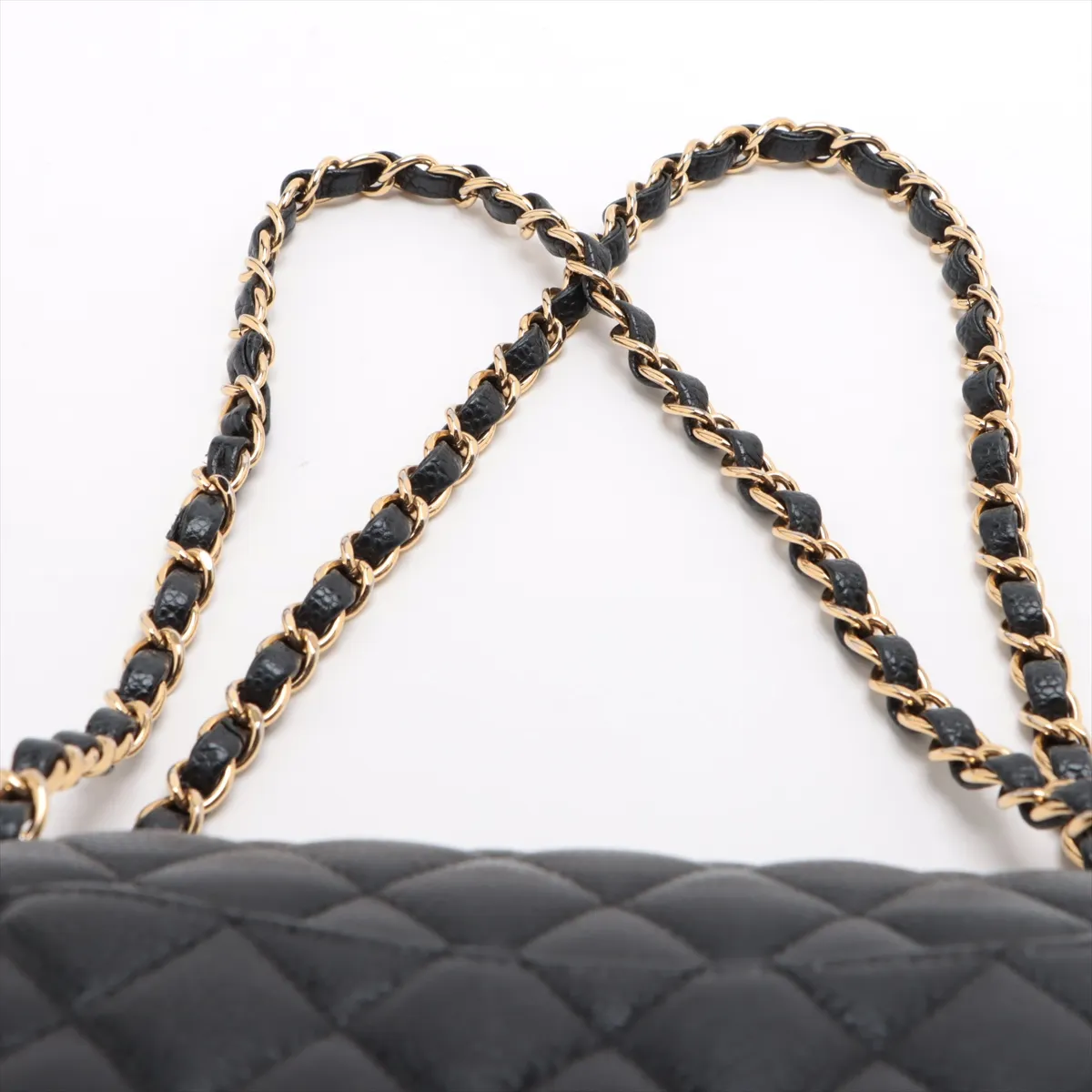 [Individually wrapped] Chanel Matelasse 25 caviar skin double flap double chain bag black gold hardware 23652659 23rd series A01112 — view 6