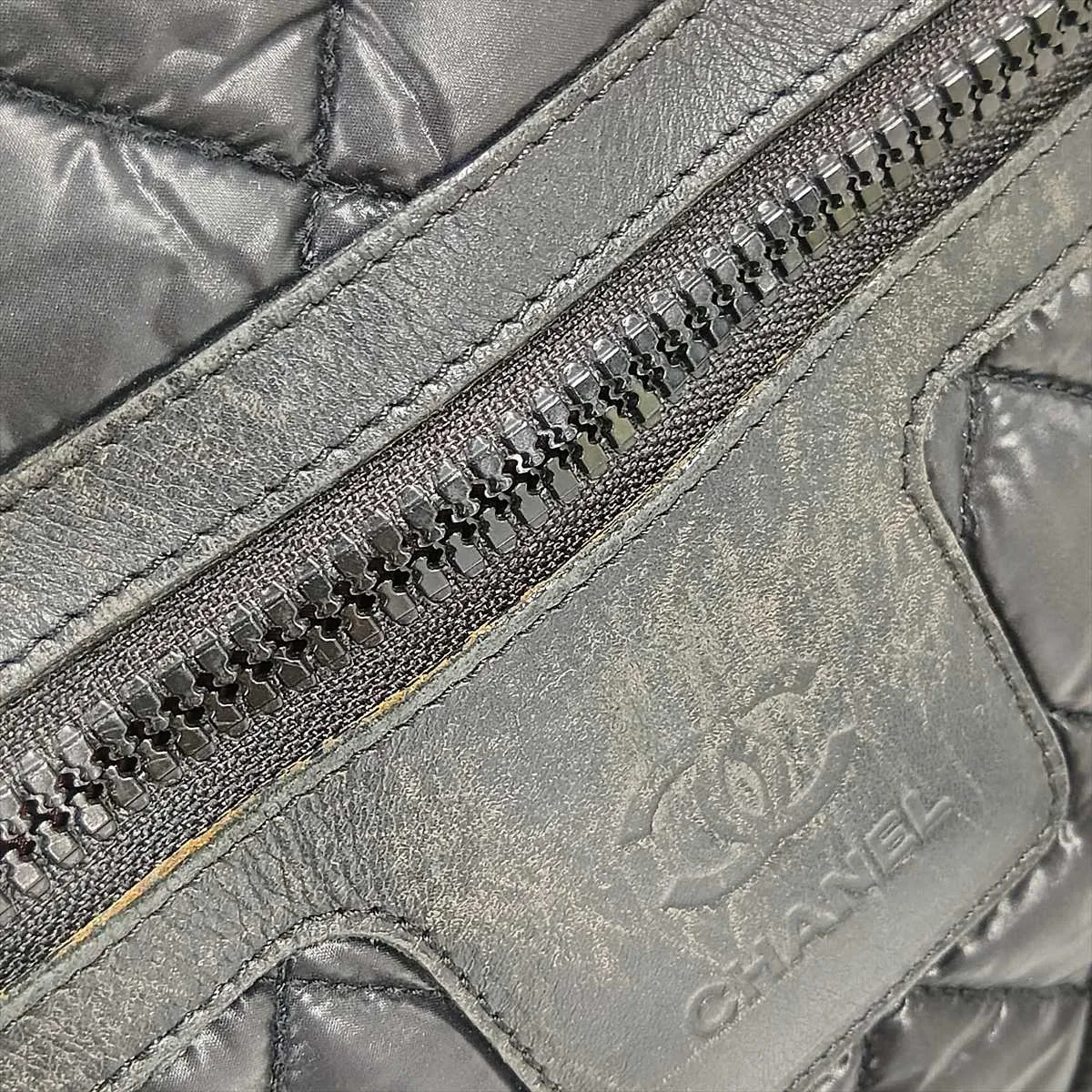 Coco Cocoon Nylon x Leather Shoulder Bag, Black with Silver Hardware, 13544591, Series 13 — view 14