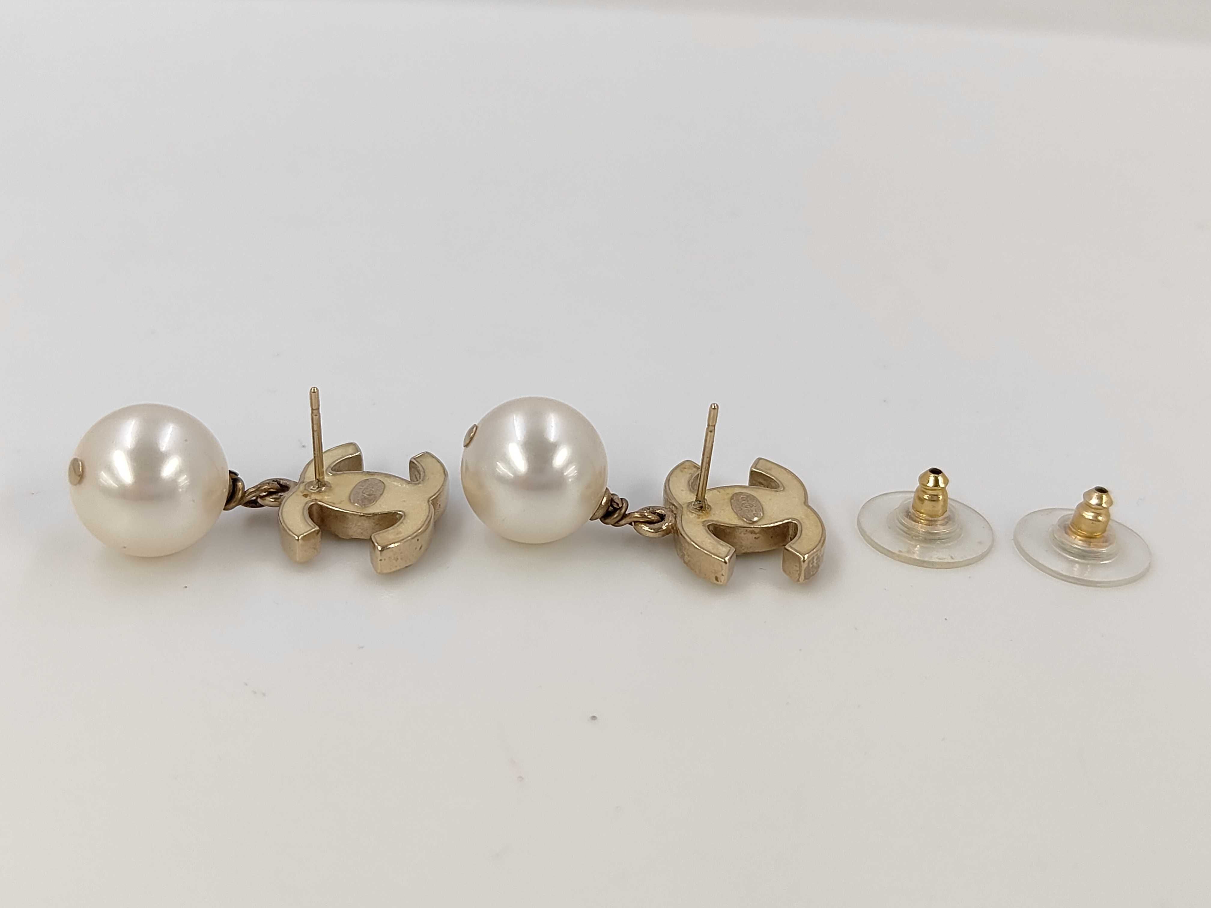 Coco Stone Ivory Pearl Gold Earrings — view 3