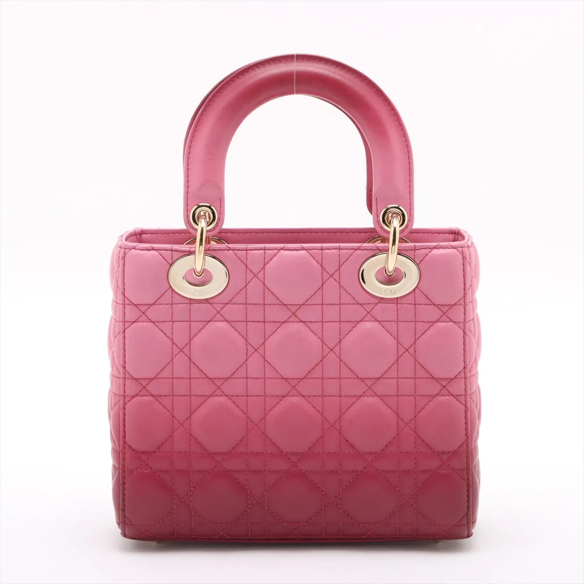 Cannage My Lady Dior Leather 2WAY Handbag Pink with Charm — view 2