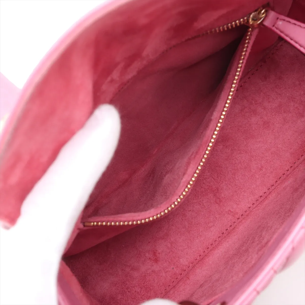 Cannage My Lady Dior Leather 2WAY Handbag Pink with Charm — view 9