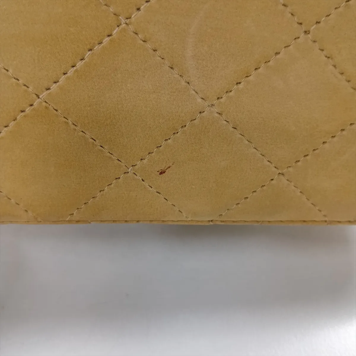 Matelassé 23 Small Lambskin Double Flap Double Chain Bag, Beige, Gold Hardware, 8836911, Series 8, A01113 — view 14
