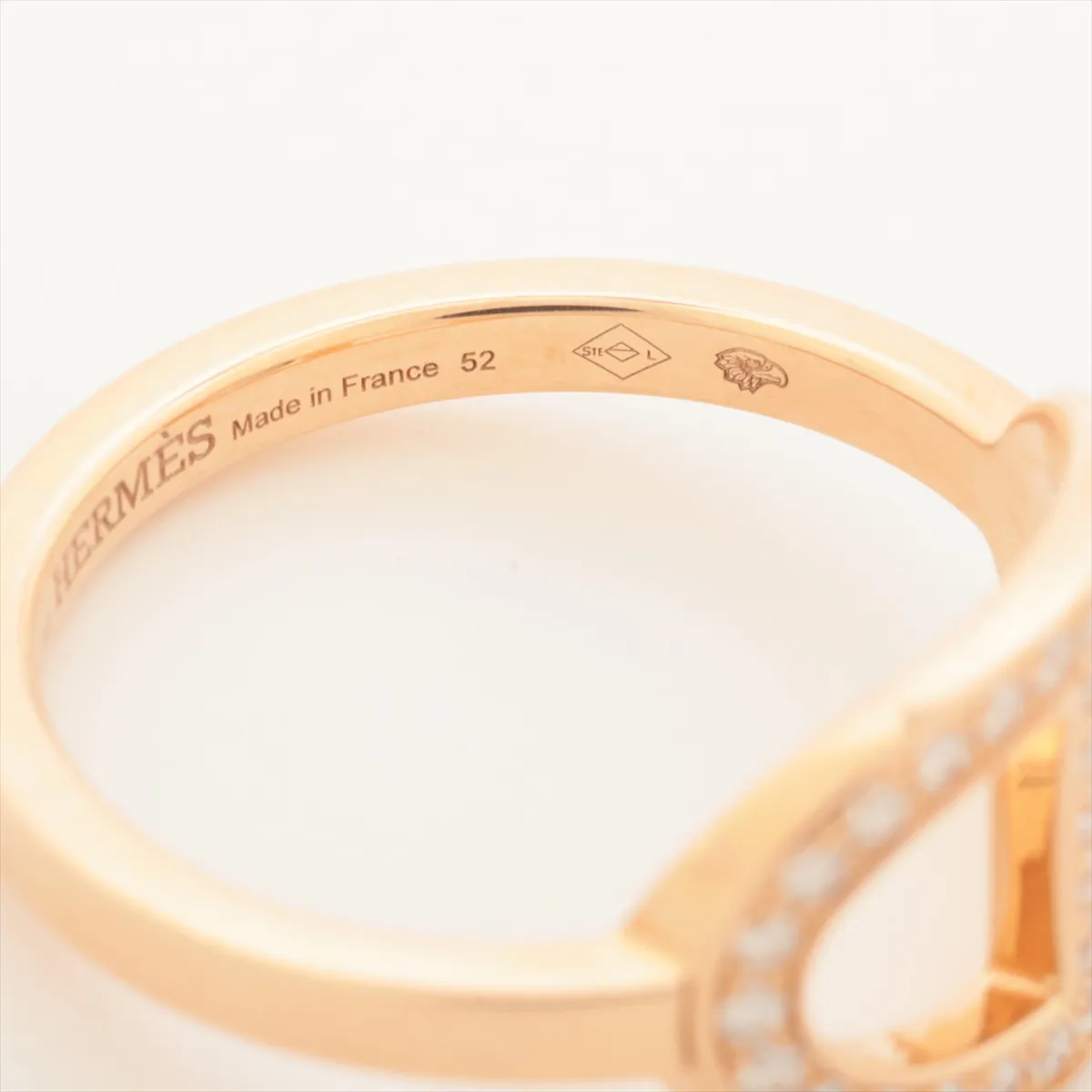 Chaine d'Ancre Contour Diamond Ring, 750 (PG), 3.4g, Size 52, 21A154256, dents. — view 4