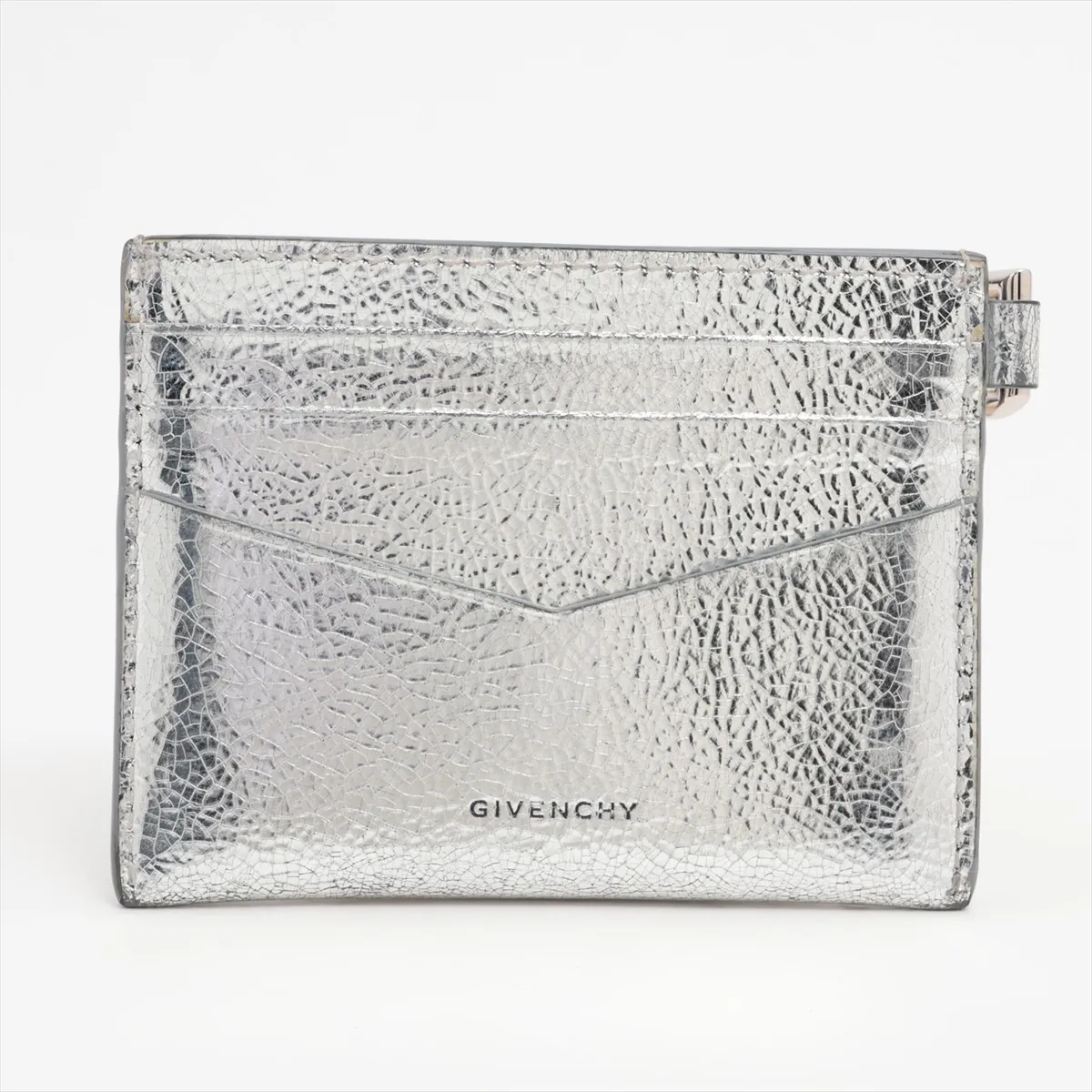 leather card case silver — view 2