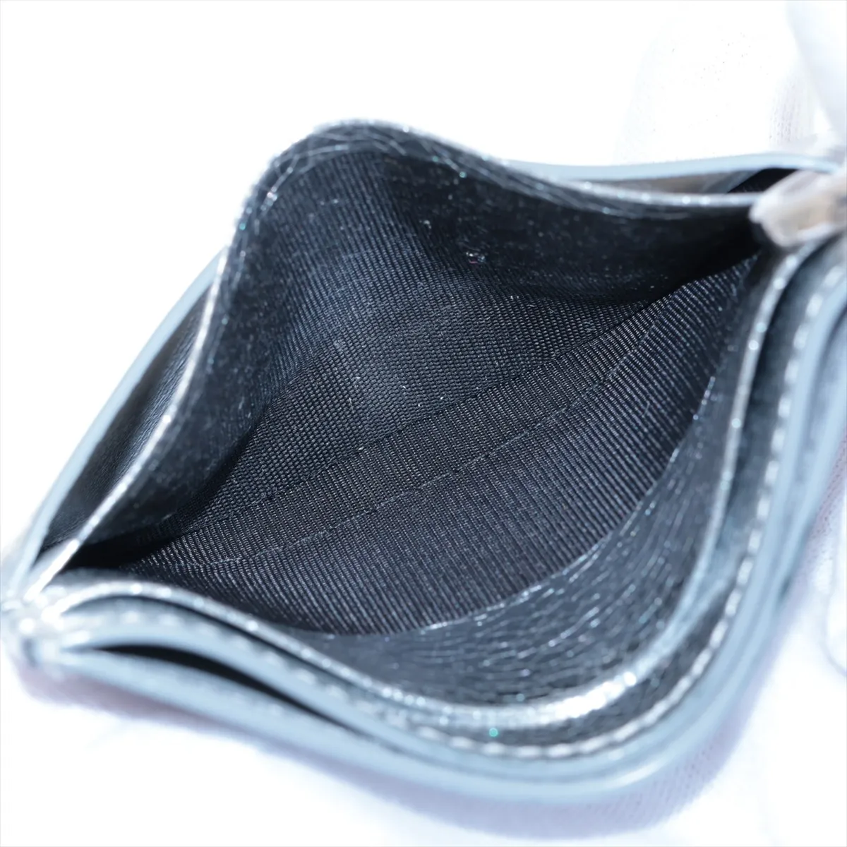 leather card case silver — view 4