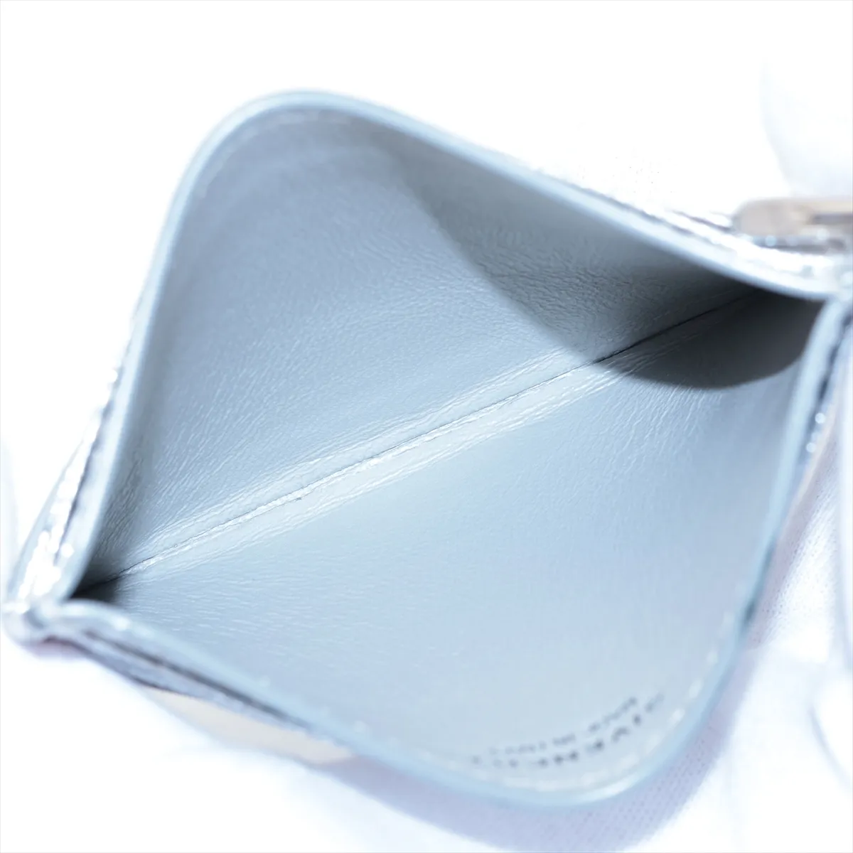 leather card case silver — view 6