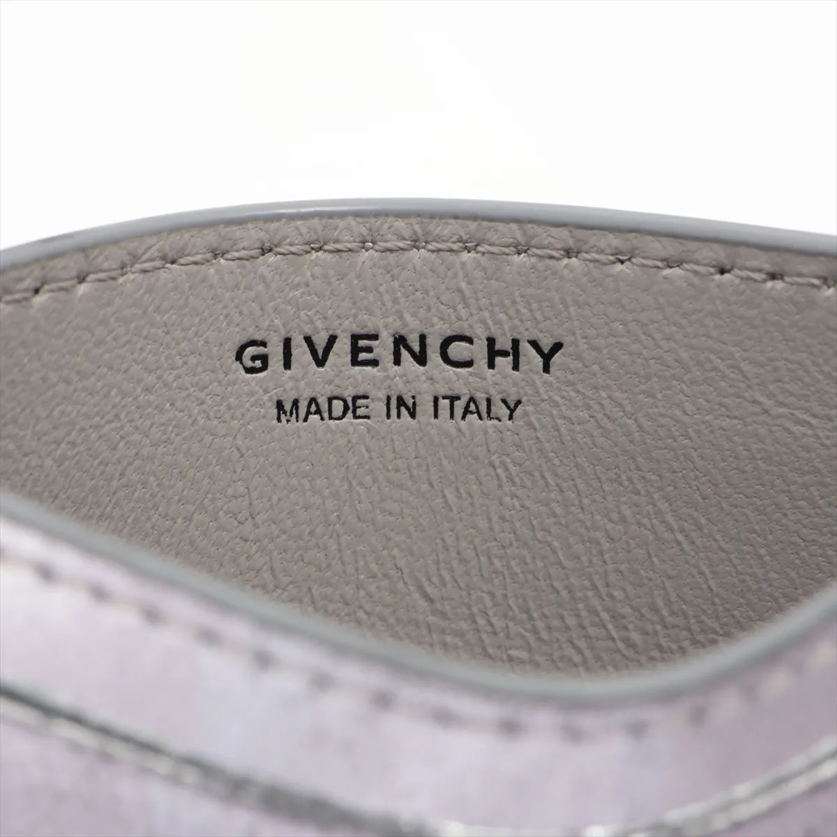 leather card case silver — view 10