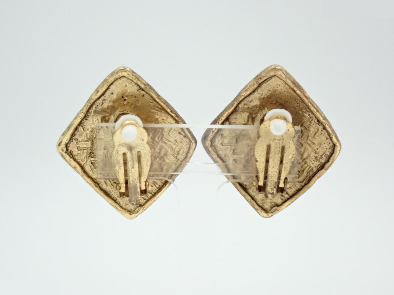 Gold-colored earrings — view 2