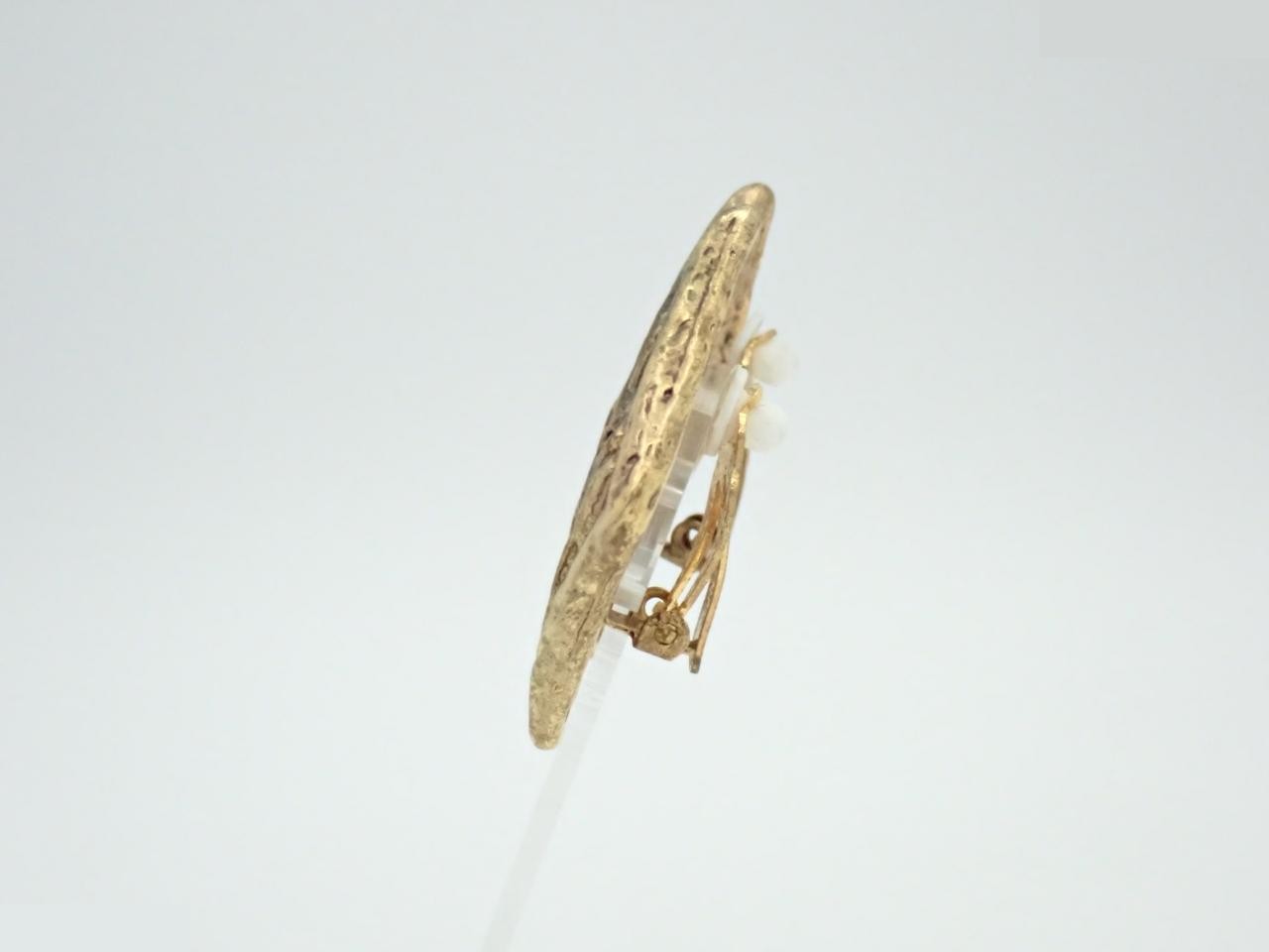 Gold-colored earrings — view 3