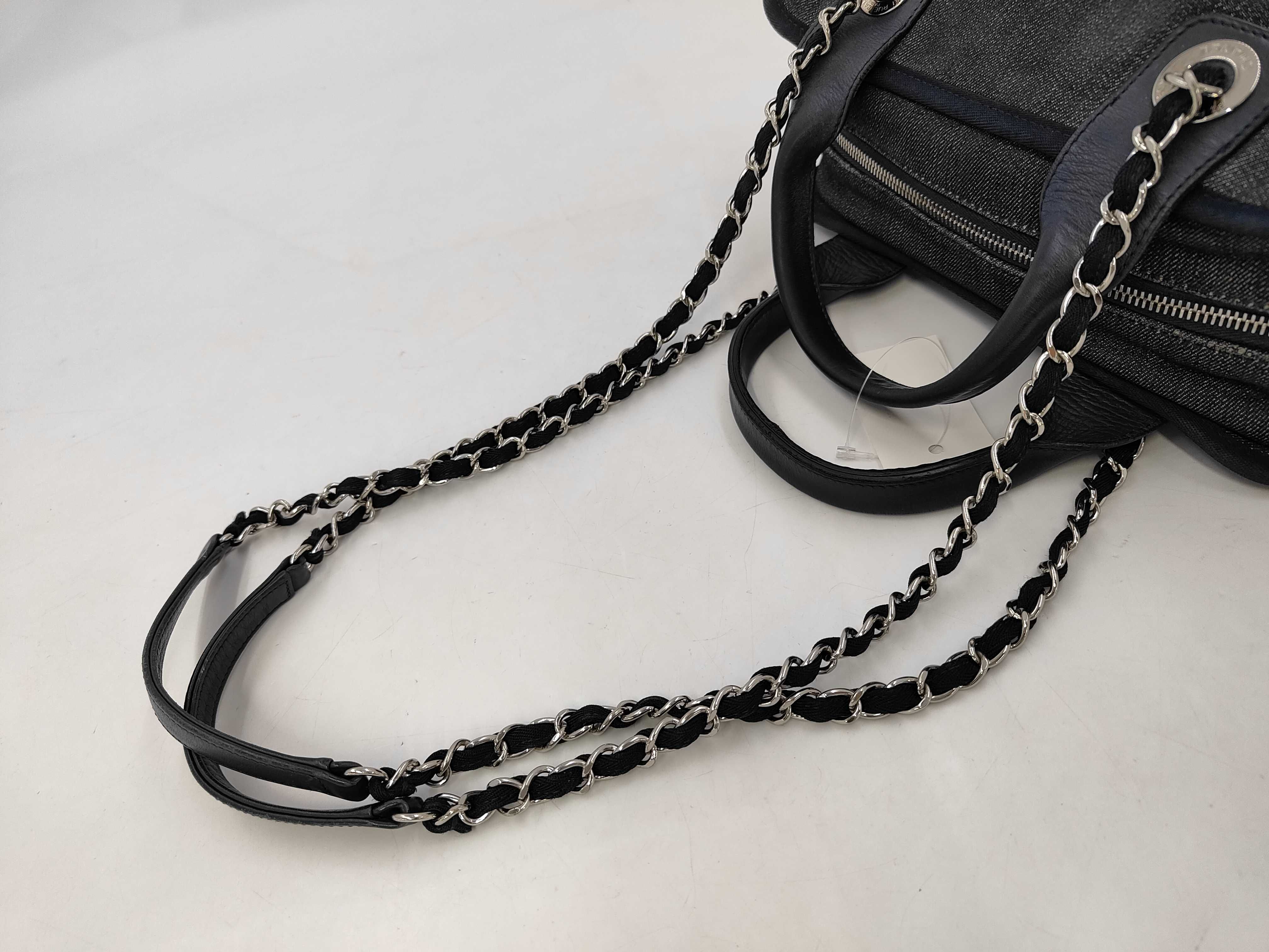 Deauville Bowling Denim Handbag — view 3