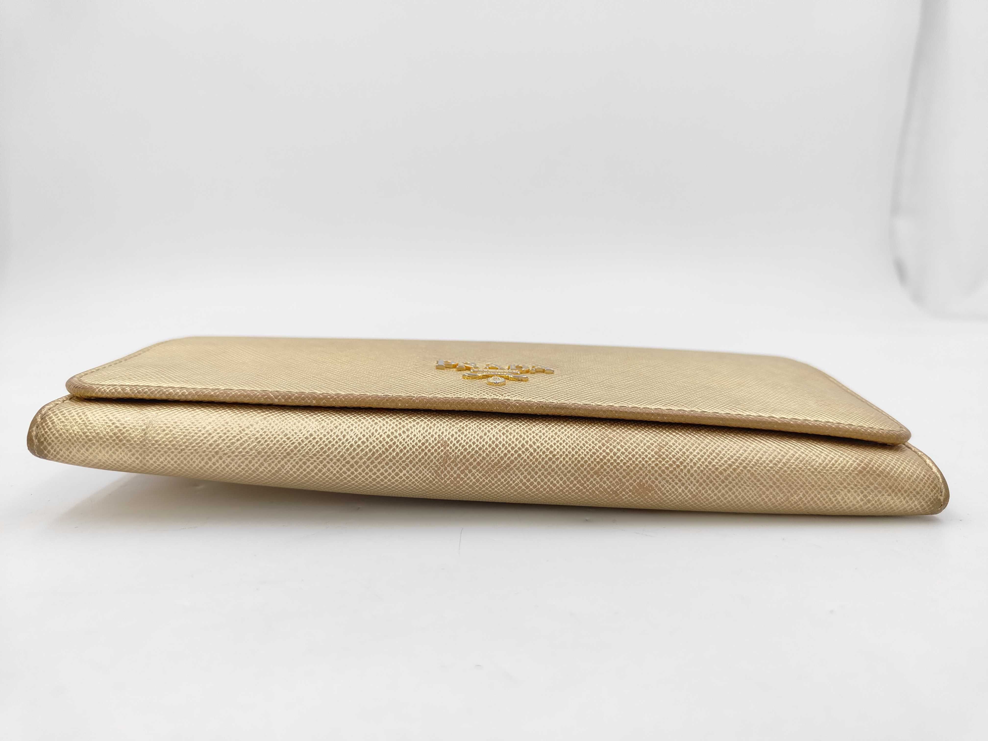 Saffiano Long Wallet Gold — view 3