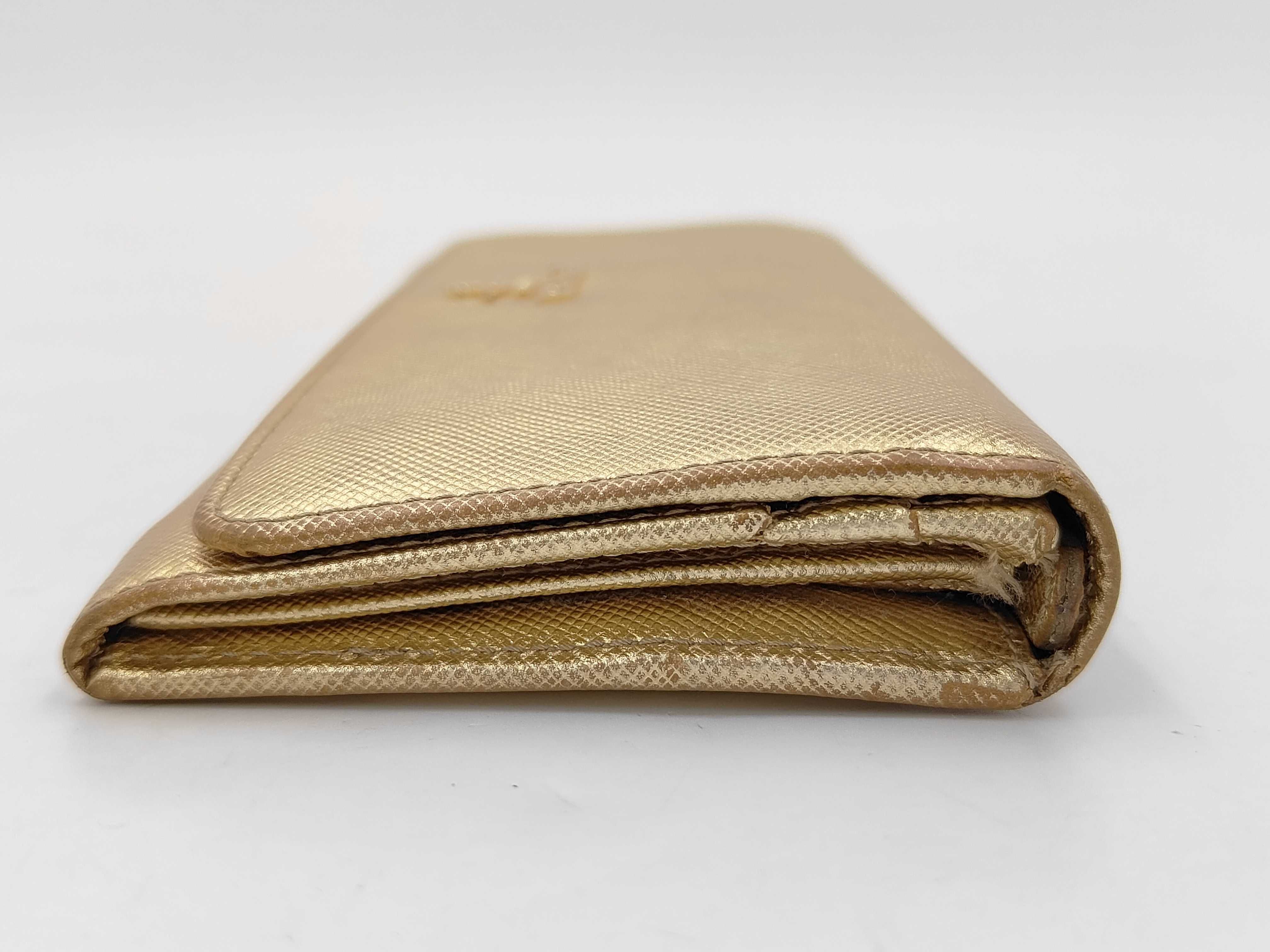 Saffiano Long Wallet Gold — view 4