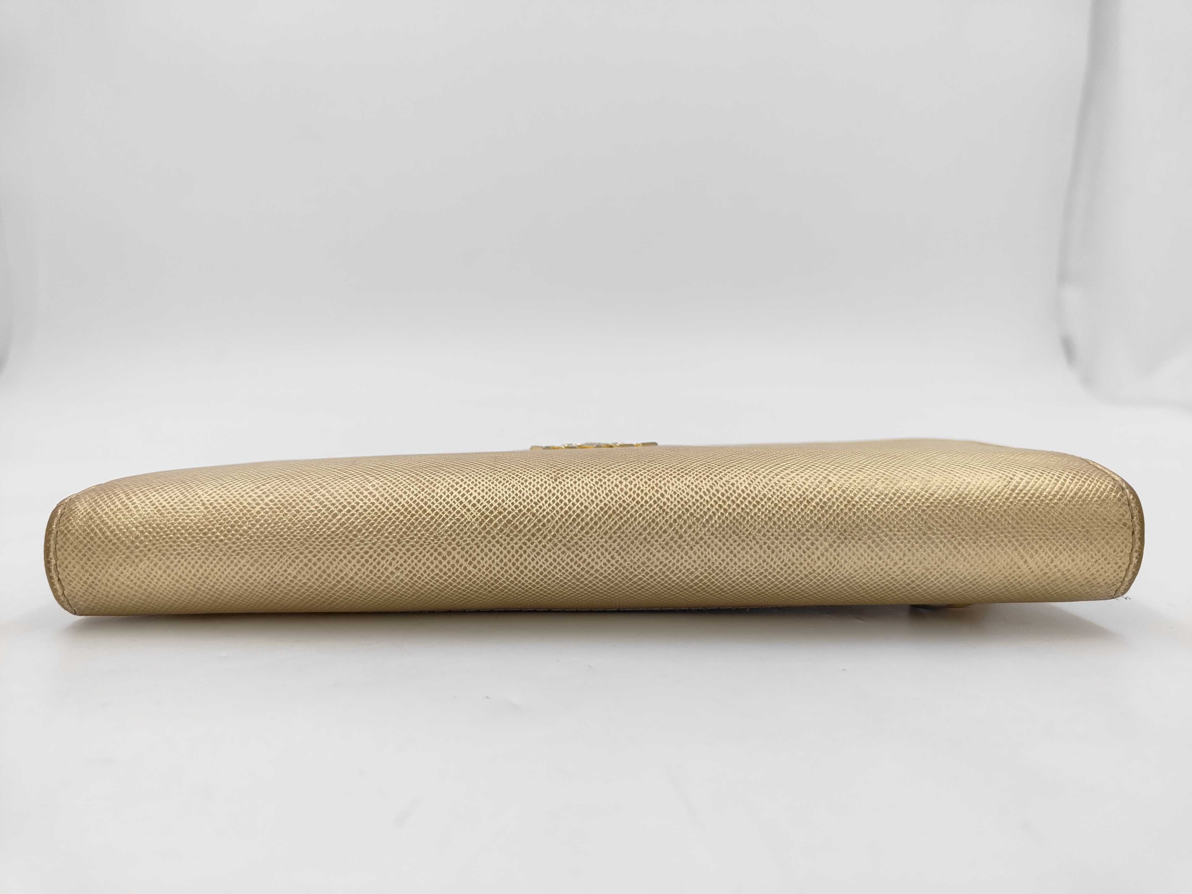 Saffiano Long Wallet Gold — view 5