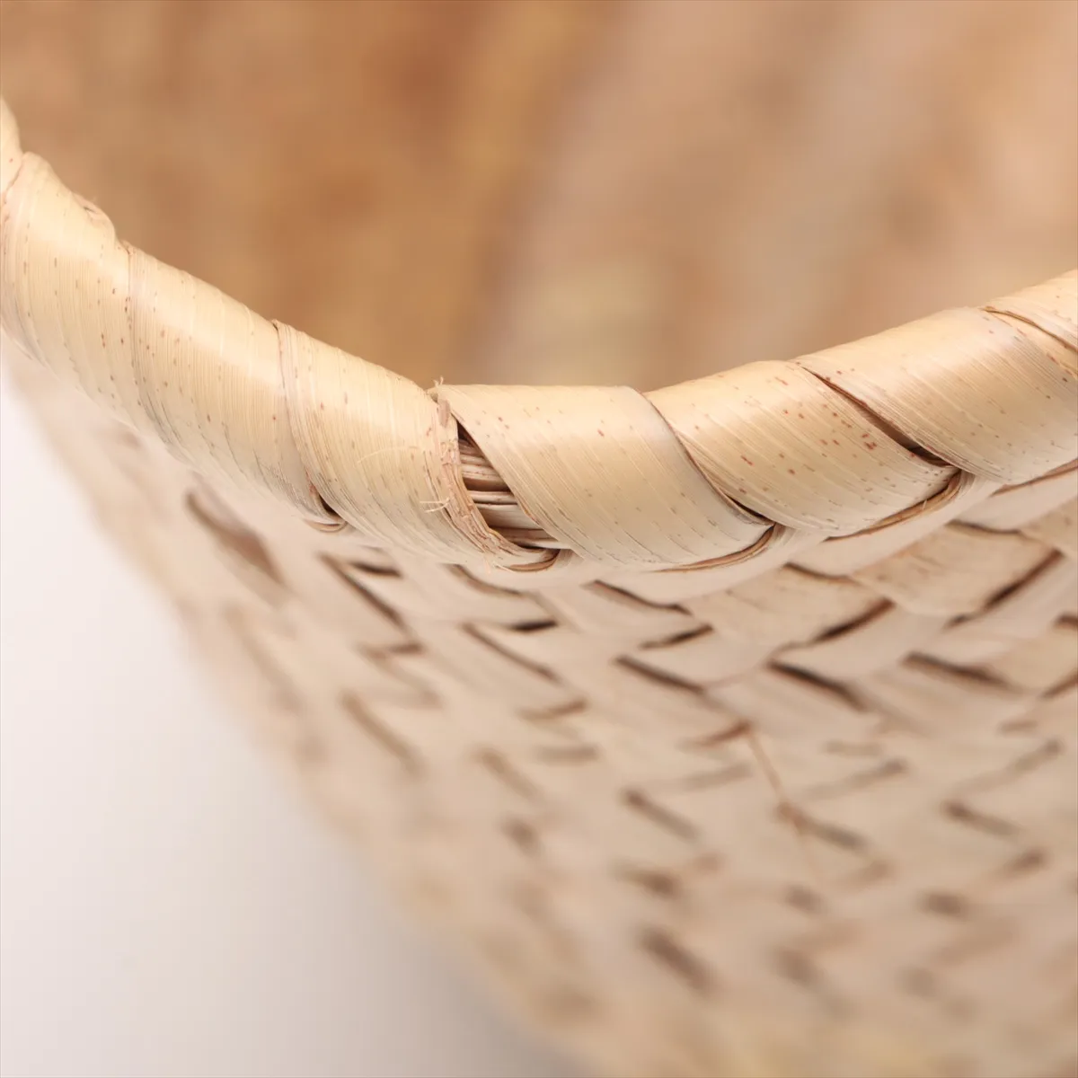 Triomphe Panier Raffia x Leather Basket Bag Beige x Brown — view 10