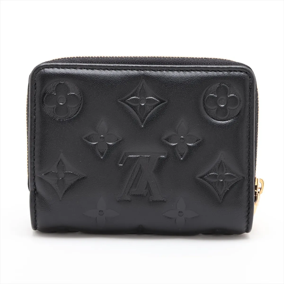 Monogram Embossed Portefeuille Lou M81599 Noir Compact Wallet (RFID Detector) — view 2