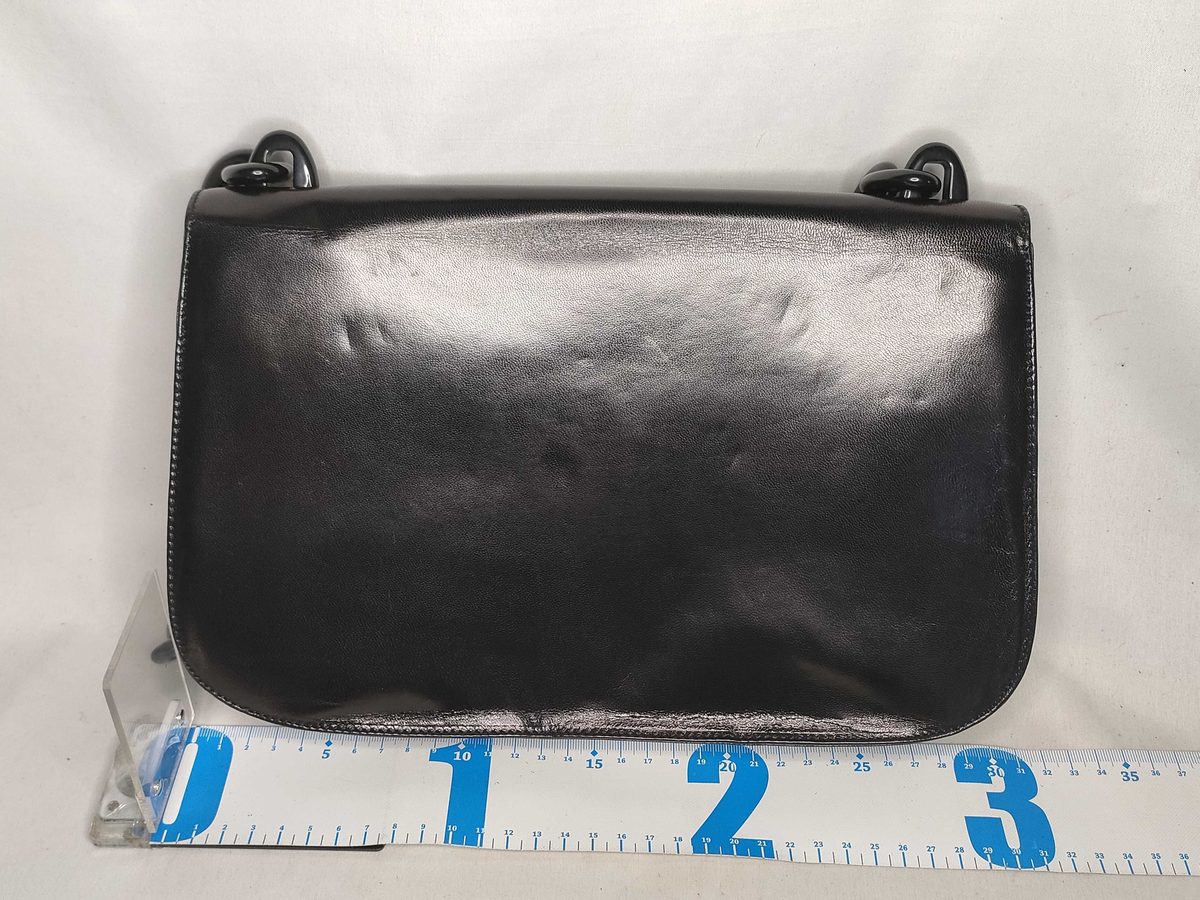 Nylon x Saffiano Flap Shoulder Bag, Black Shoulder Bag — view 2