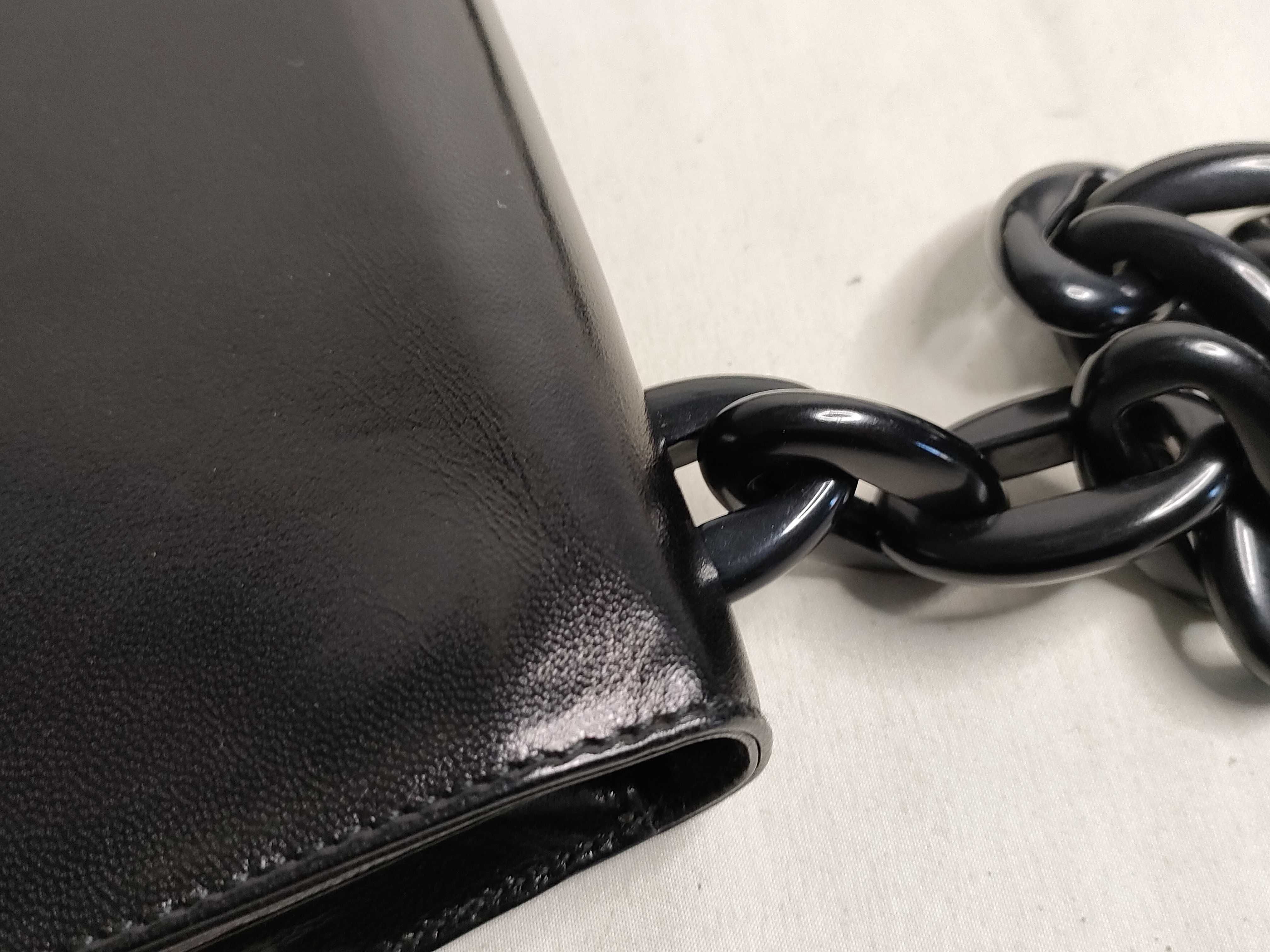Nylon x Saffiano Flap Shoulder Bag, Black Shoulder Bag — view 5