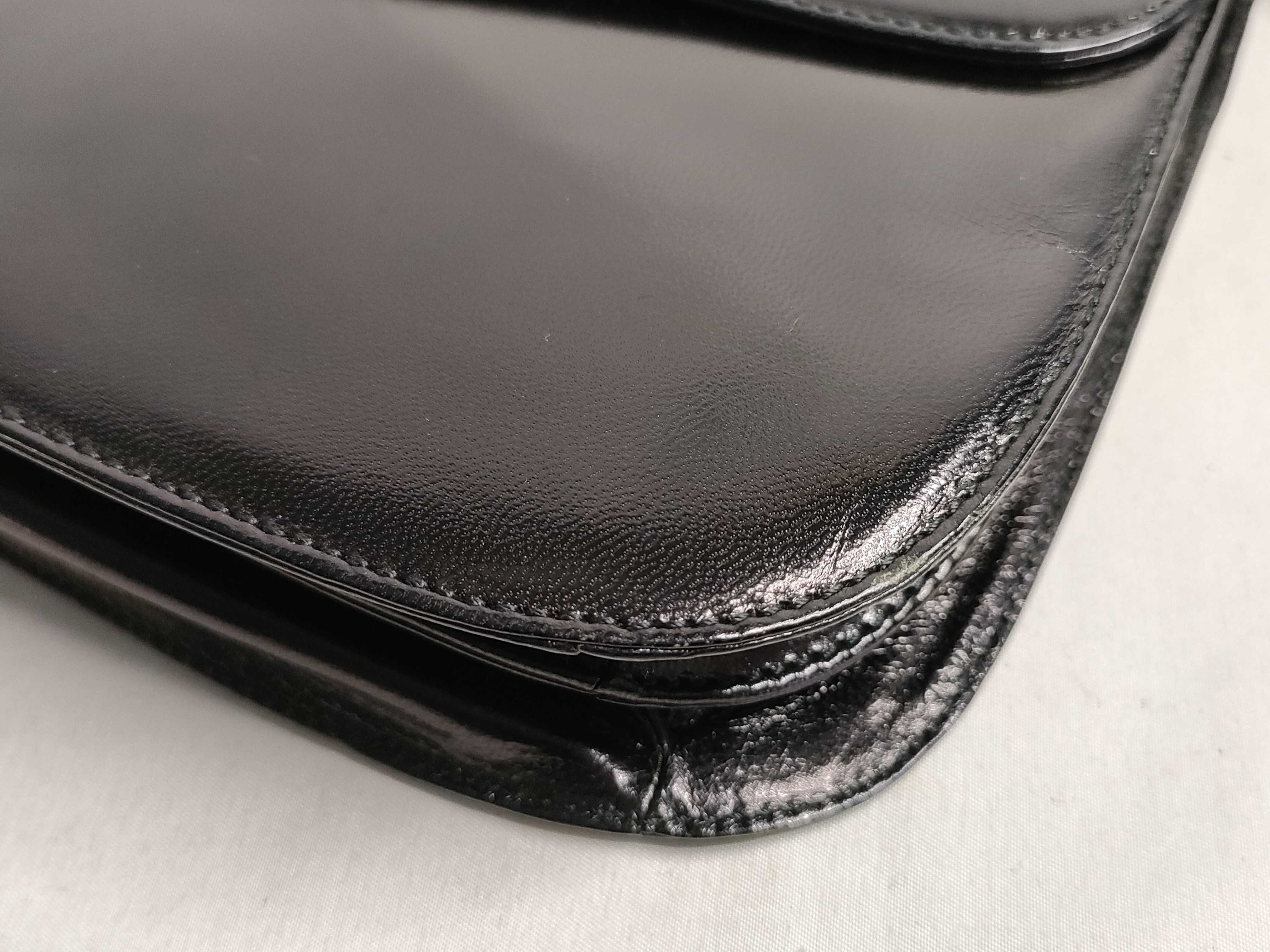 Nylon x Saffiano Flap Shoulder Bag, Black Shoulder Bag — view 6