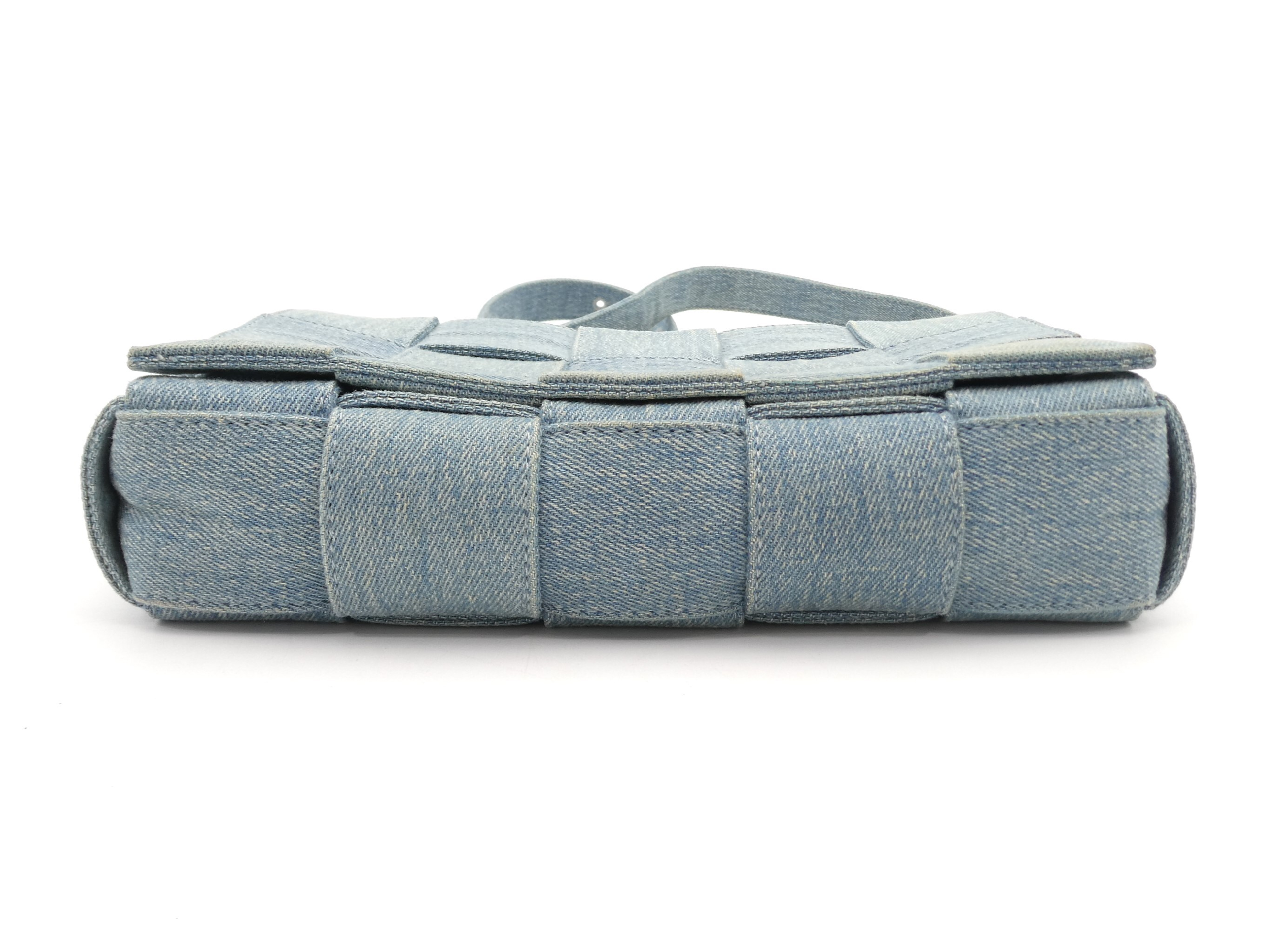Intrecciato Denim Shoulder Bag — view 5