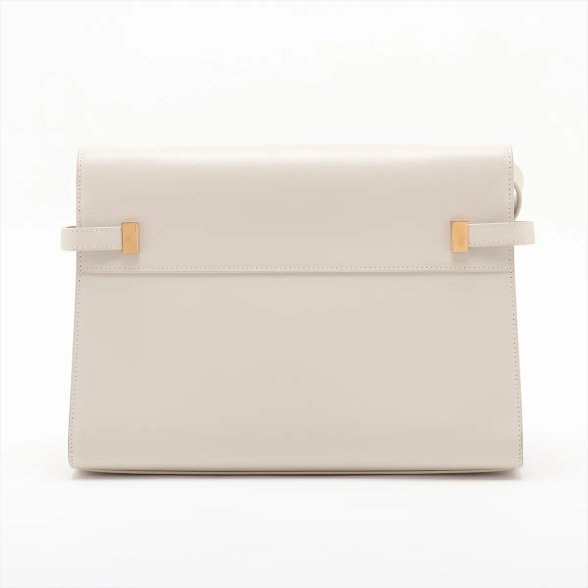 Manhattan Leather Shoulder Bag, White, 579271 — view 2