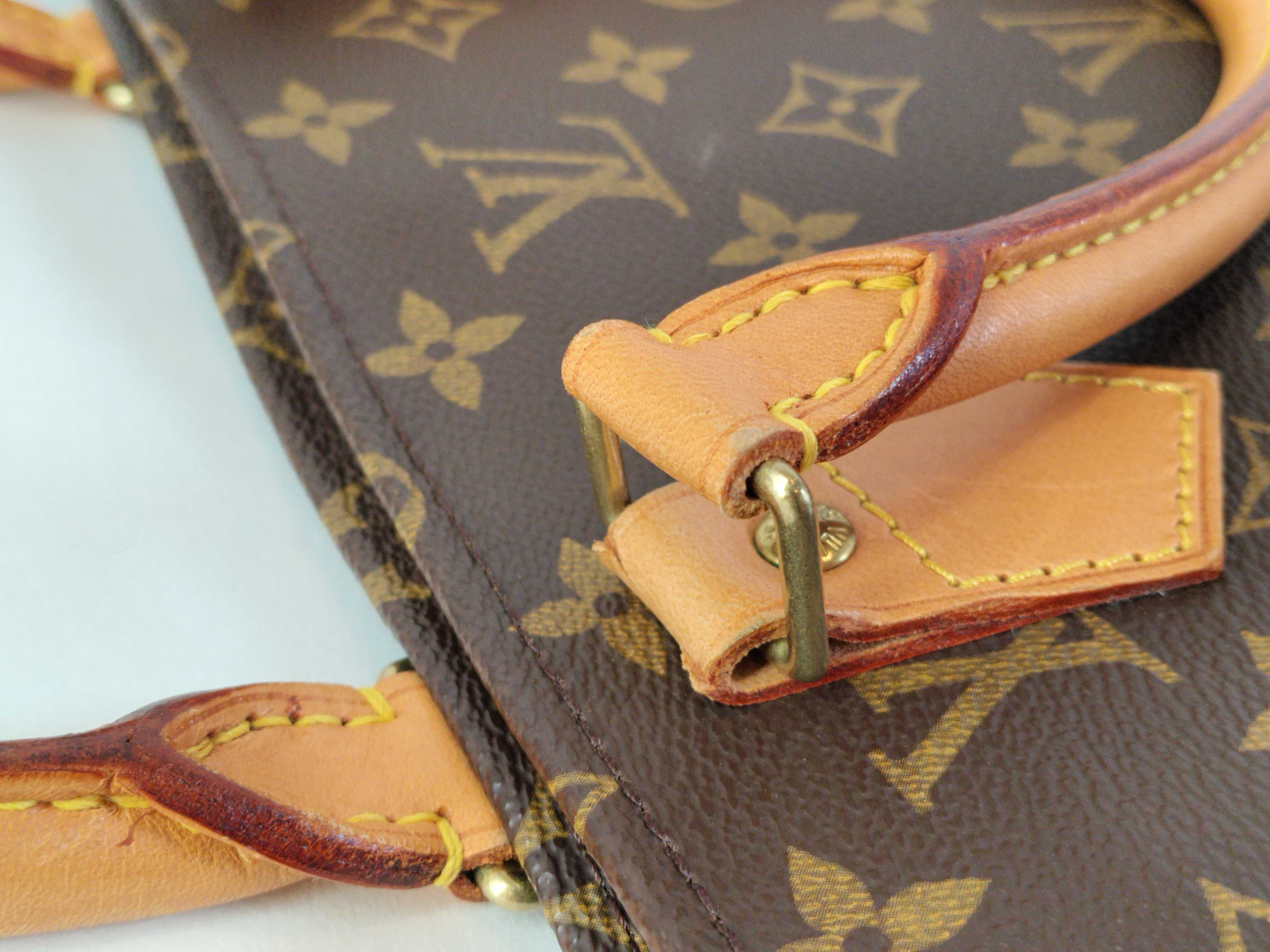 Monogram Louis Vuitton Plat Leather Handbag — view 6