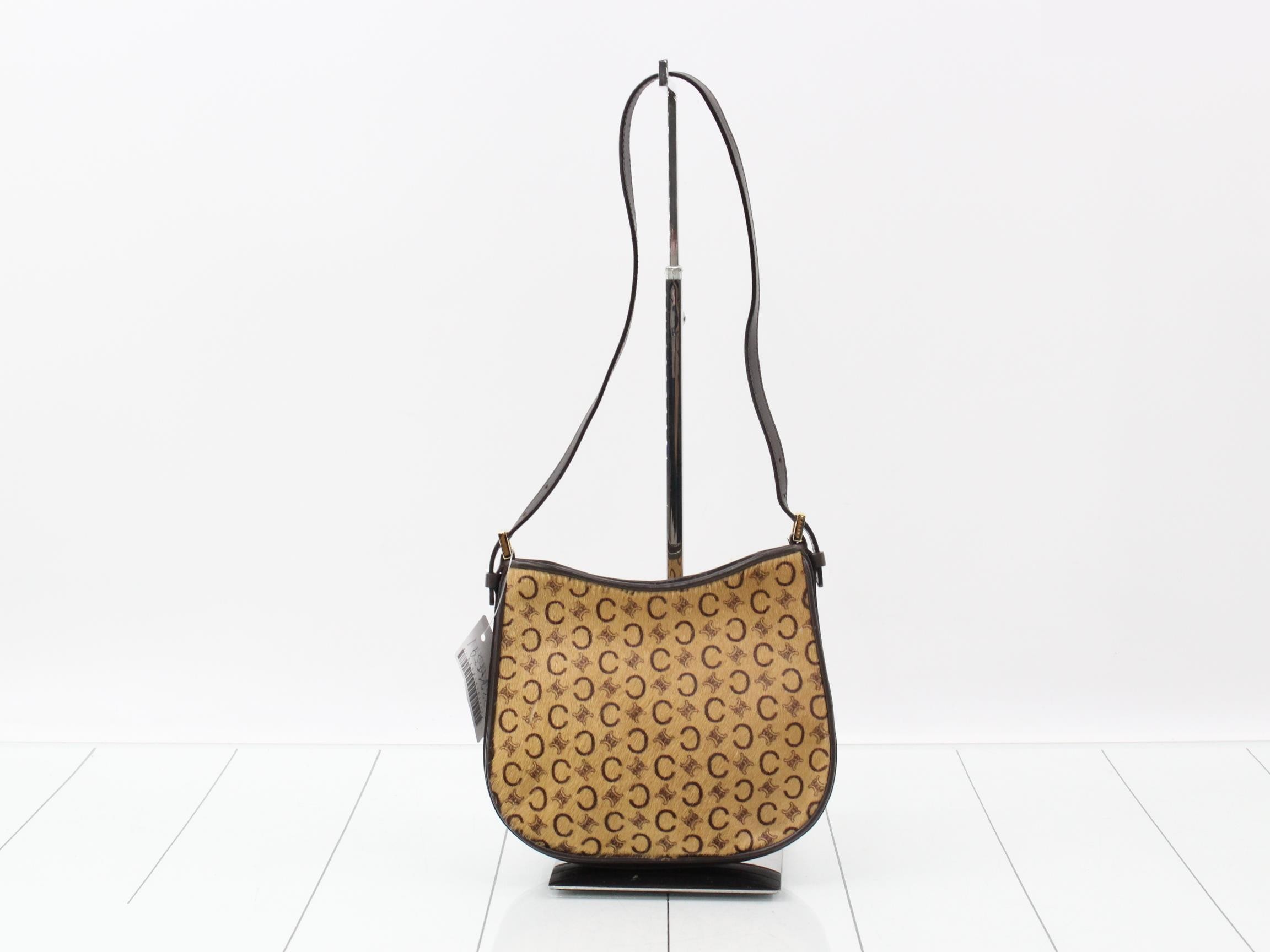Calf hair shoulder bag