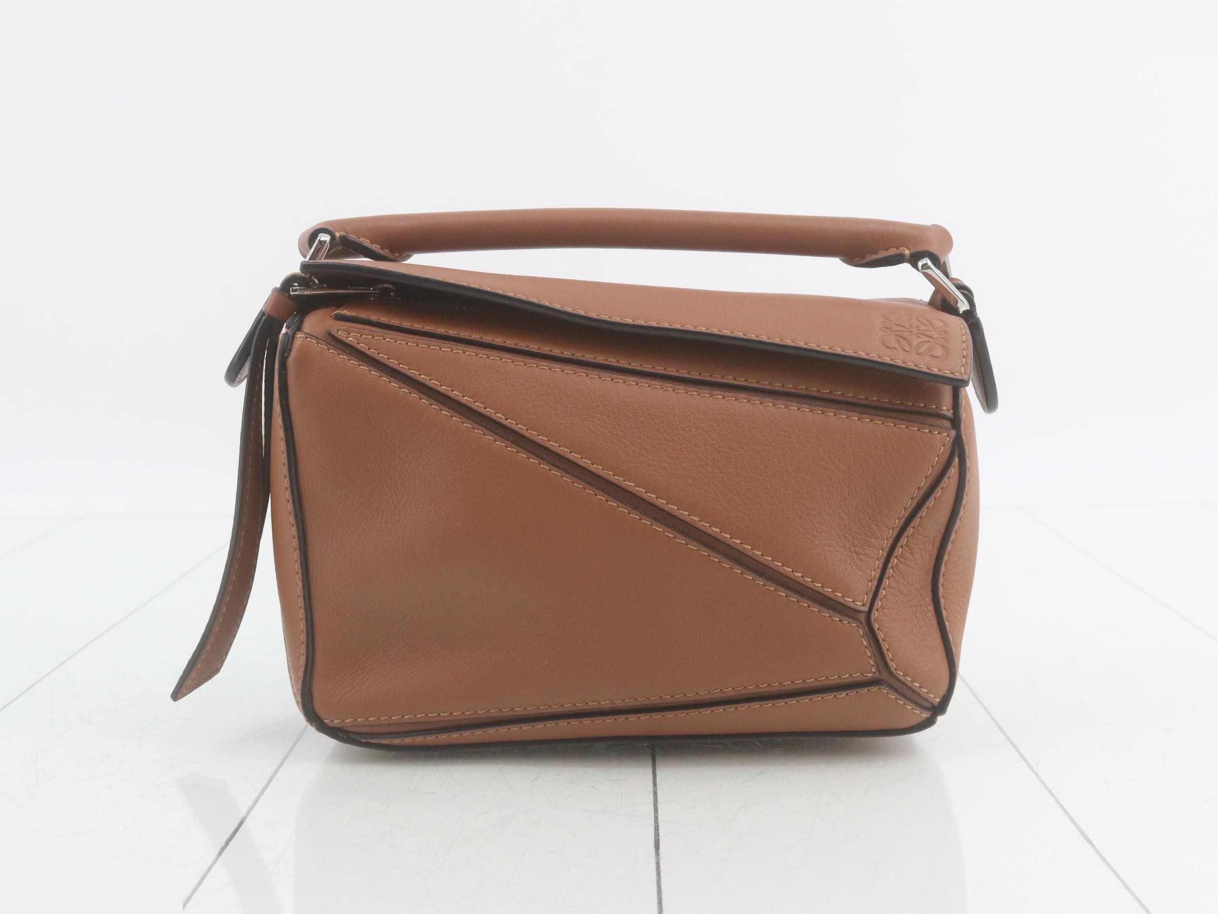 Puzzle Leather 2-Way Handbag