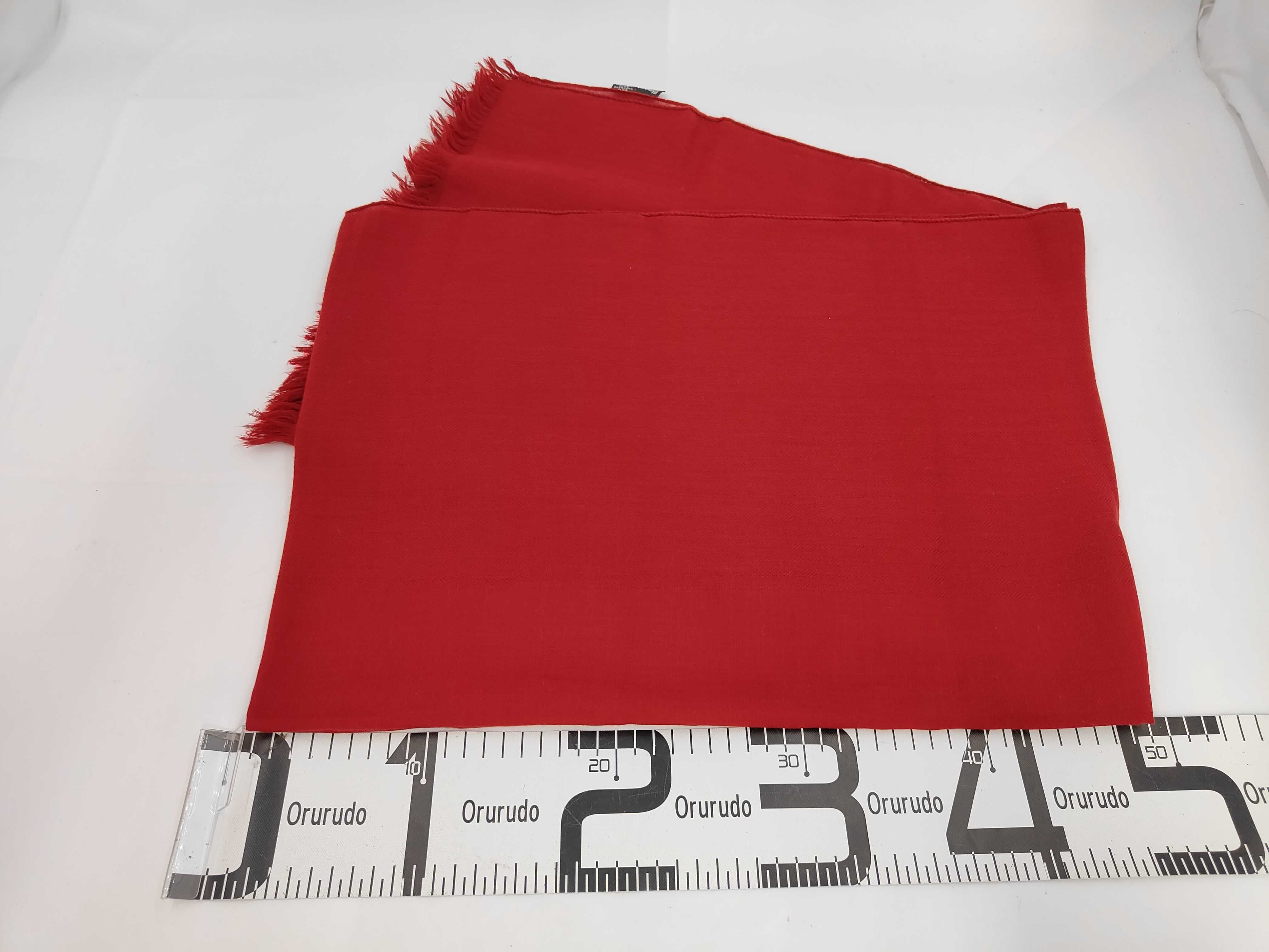 scarf, cashmere wool, H logo, red, with box and other accessories. — view 2