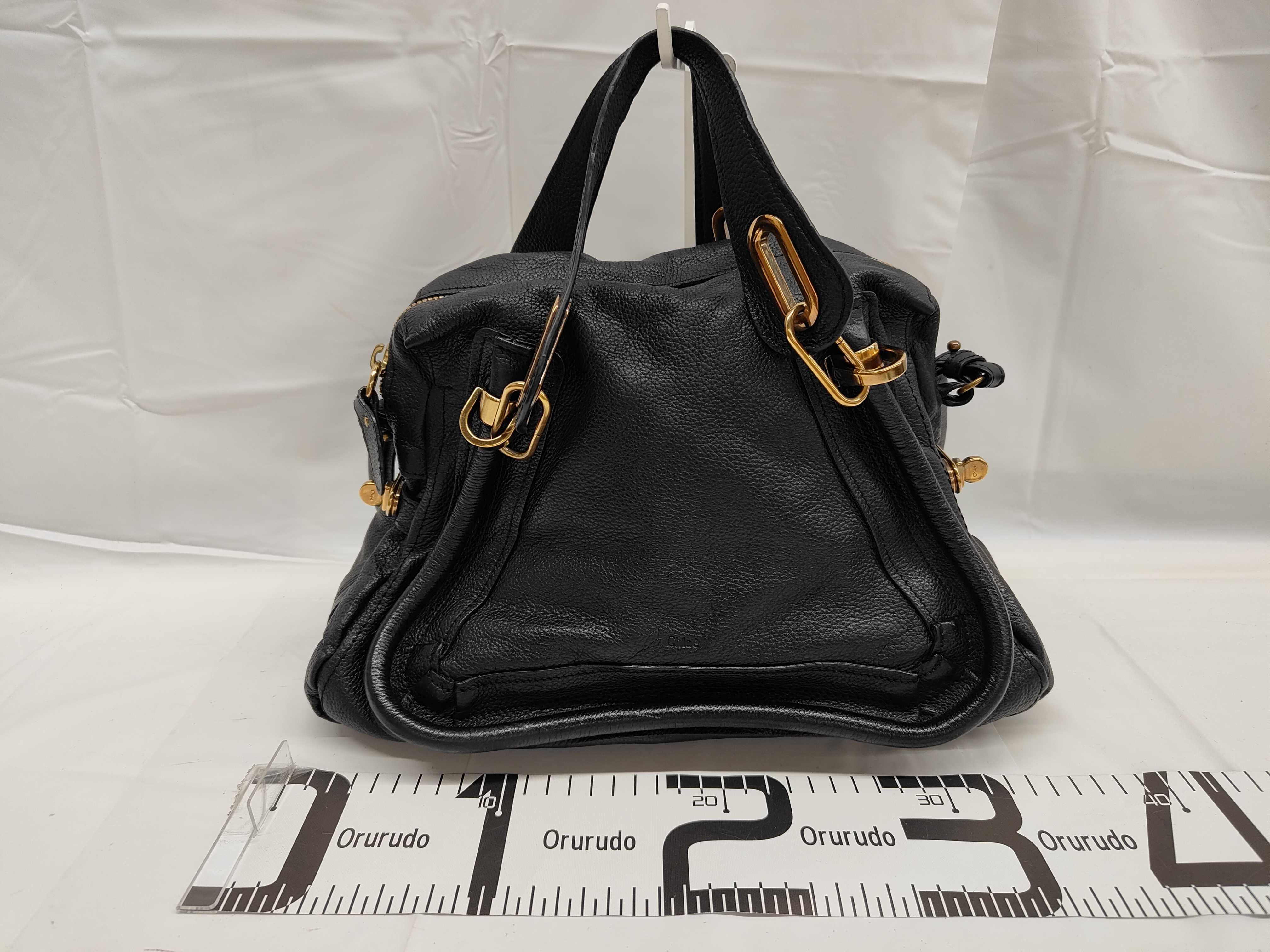 Black Leather Paraty Tote Bag (Handbag) — view 2
