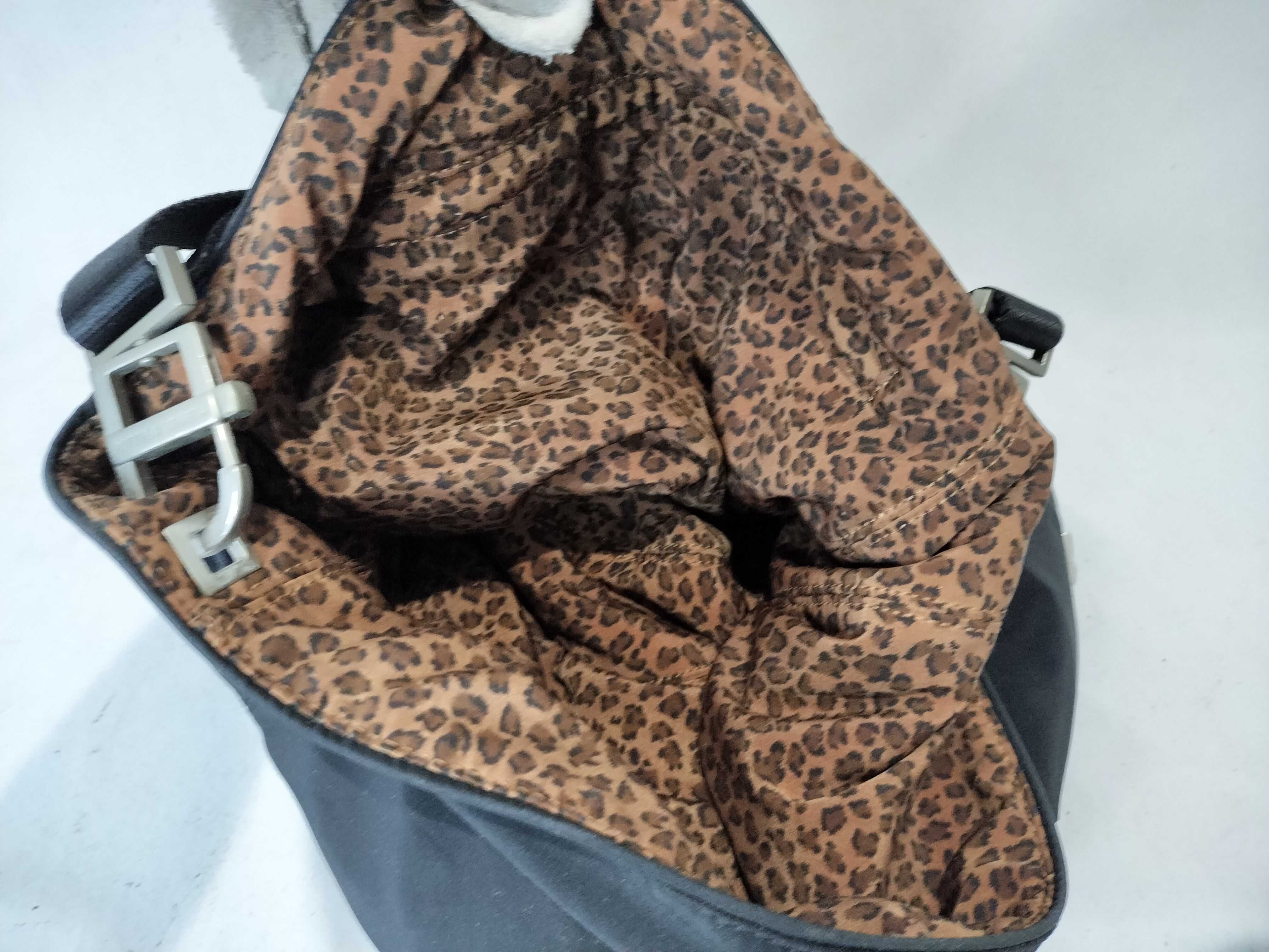 Nylon Reversible Leopard Print One-Shoulder Bag — view 9