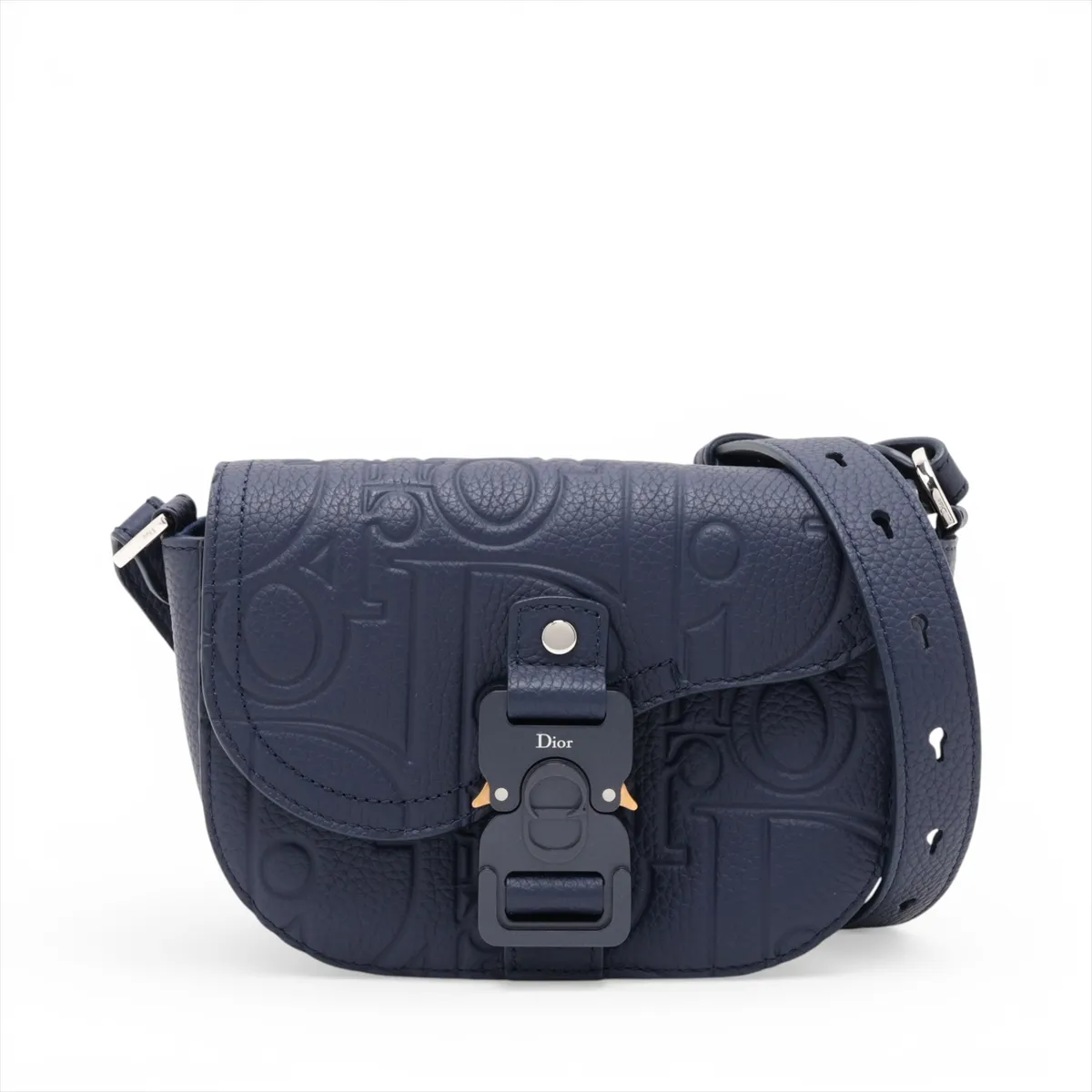 Gravity Saddle Messenger Mini Leather Shoulder Bag Navy Lucky Star