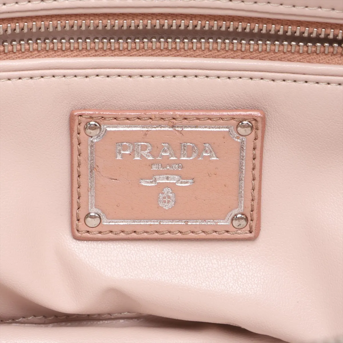 Nappa Gaufre Leather 2-Way Handbag, Gray BN1977 — view 11