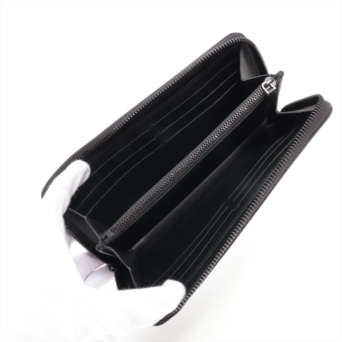 Monogram Midnight Zippy Wallet Horizontal M28048 Black Round Zip Wallet RFID Reactive — view 3