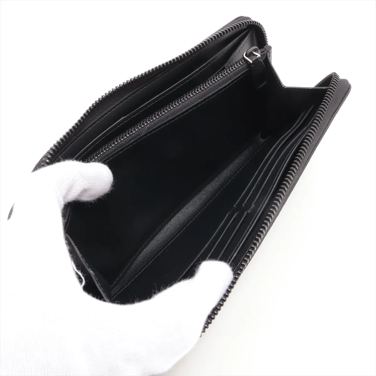 Monogram Midnight Zippy Wallet Horizontal M28048 Black Round Zip Wallet RFID Reactive — view 6