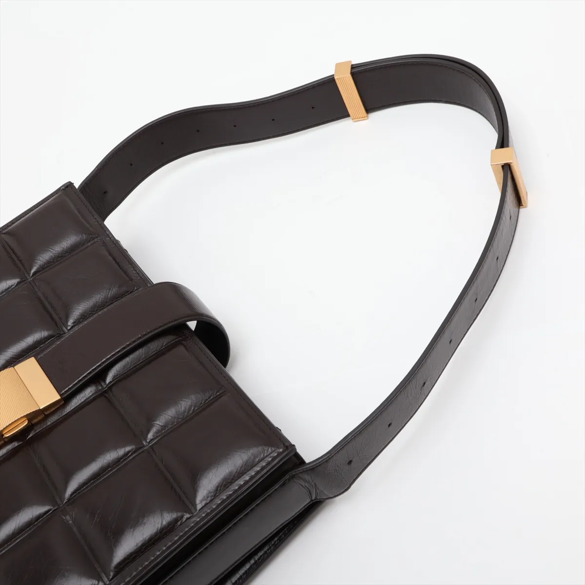 Marie Leather Shoulder Bag, Brown — view 5