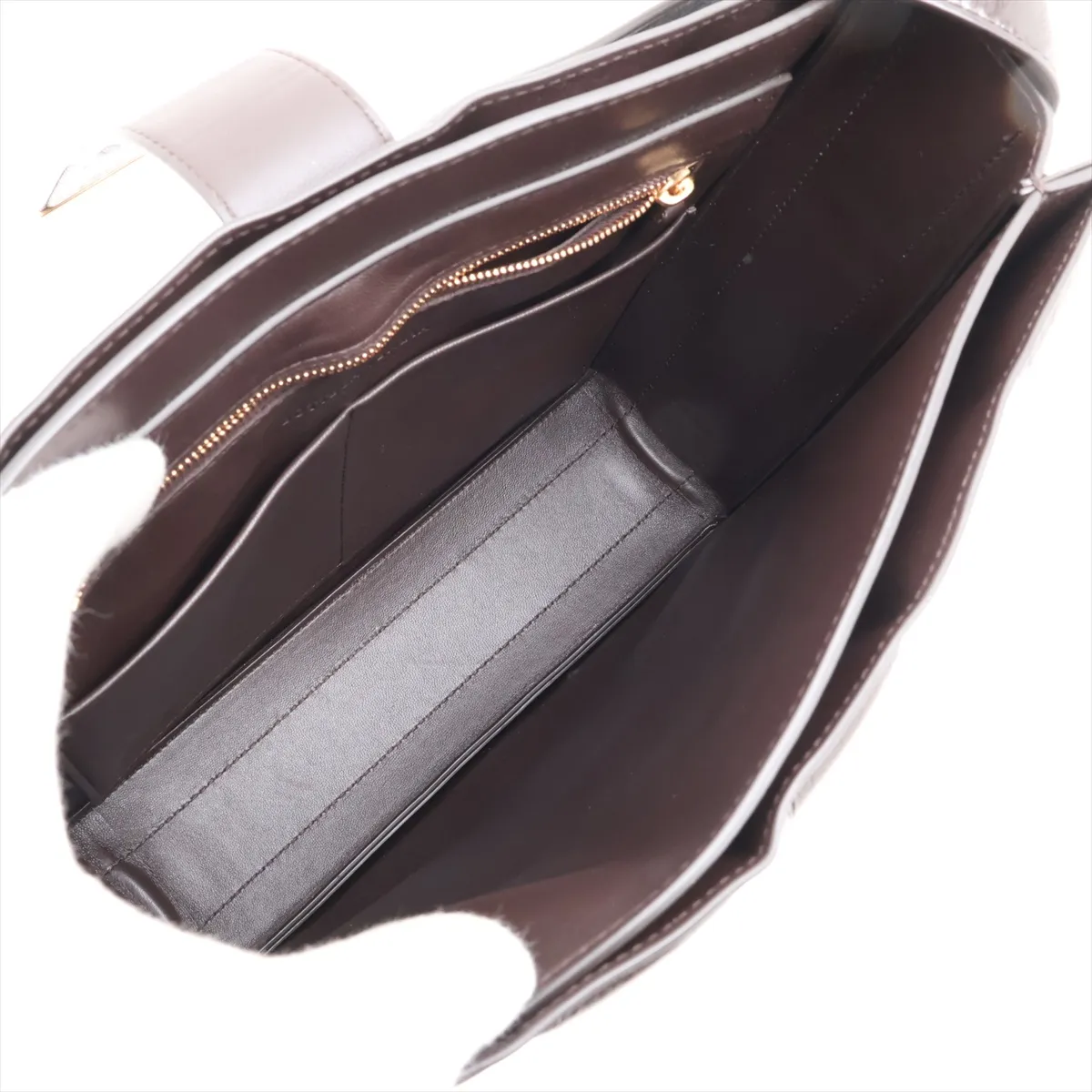 Marie Leather Shoulder Bag, Brown — view 6