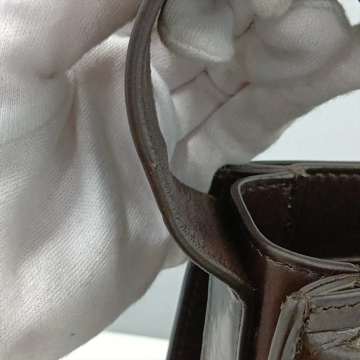 Marie Leather Shoulder Bag, Brown — view 9