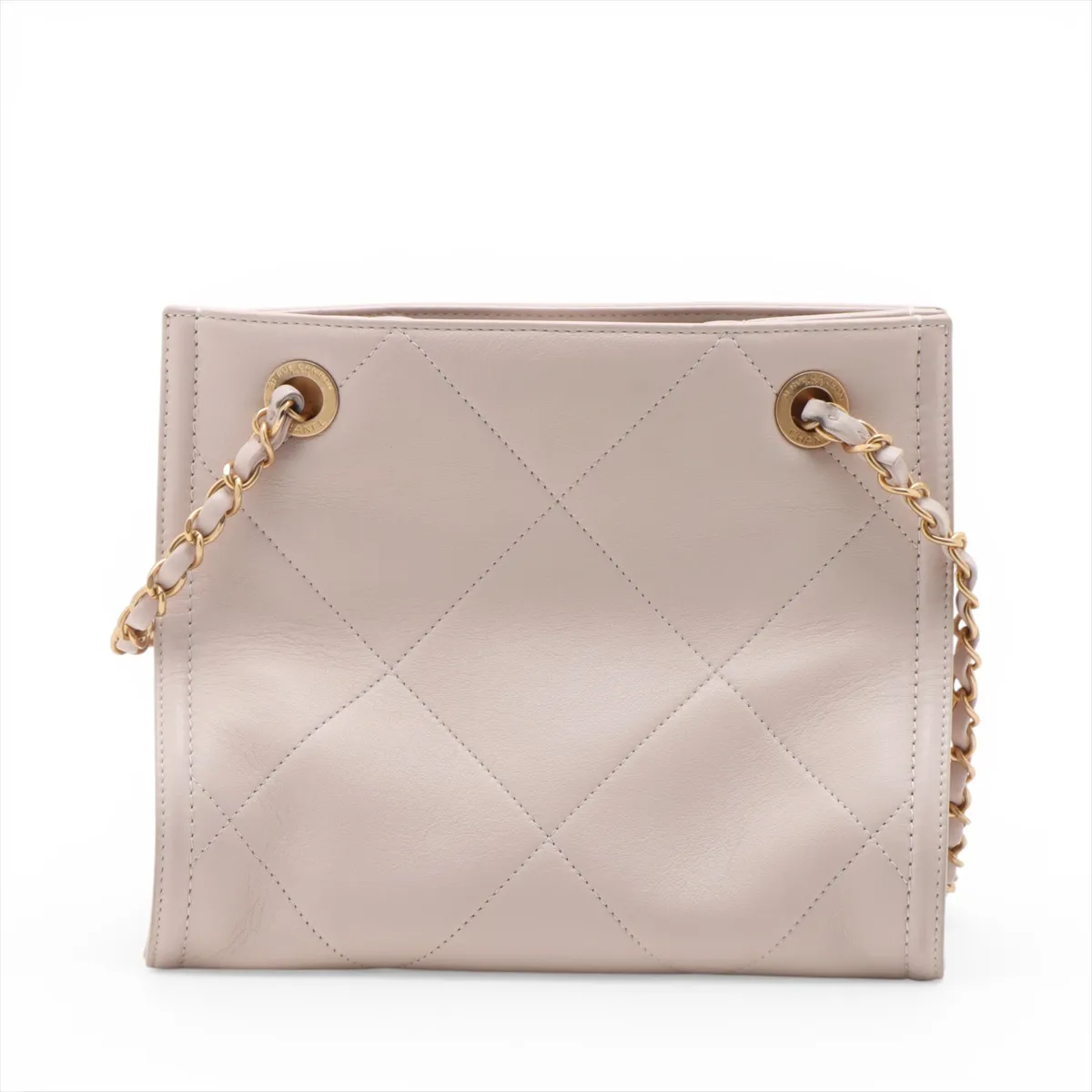 Matelassé Lambskin Chain Shoulder Bag, Pink with Gold Hardware, TPCLGKU7, Random Plate, AS2750 — view 2