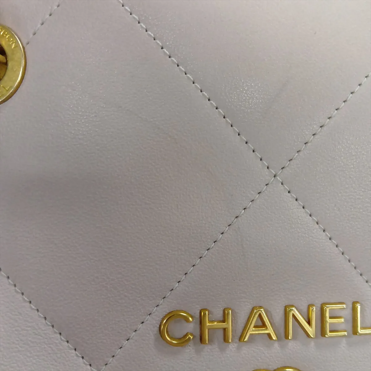 Matelassé Lambskin Chain Shoulder Bag, Pink with Gold Hardware, TPCLGKU7, Random Plate, AS2750 — view 11